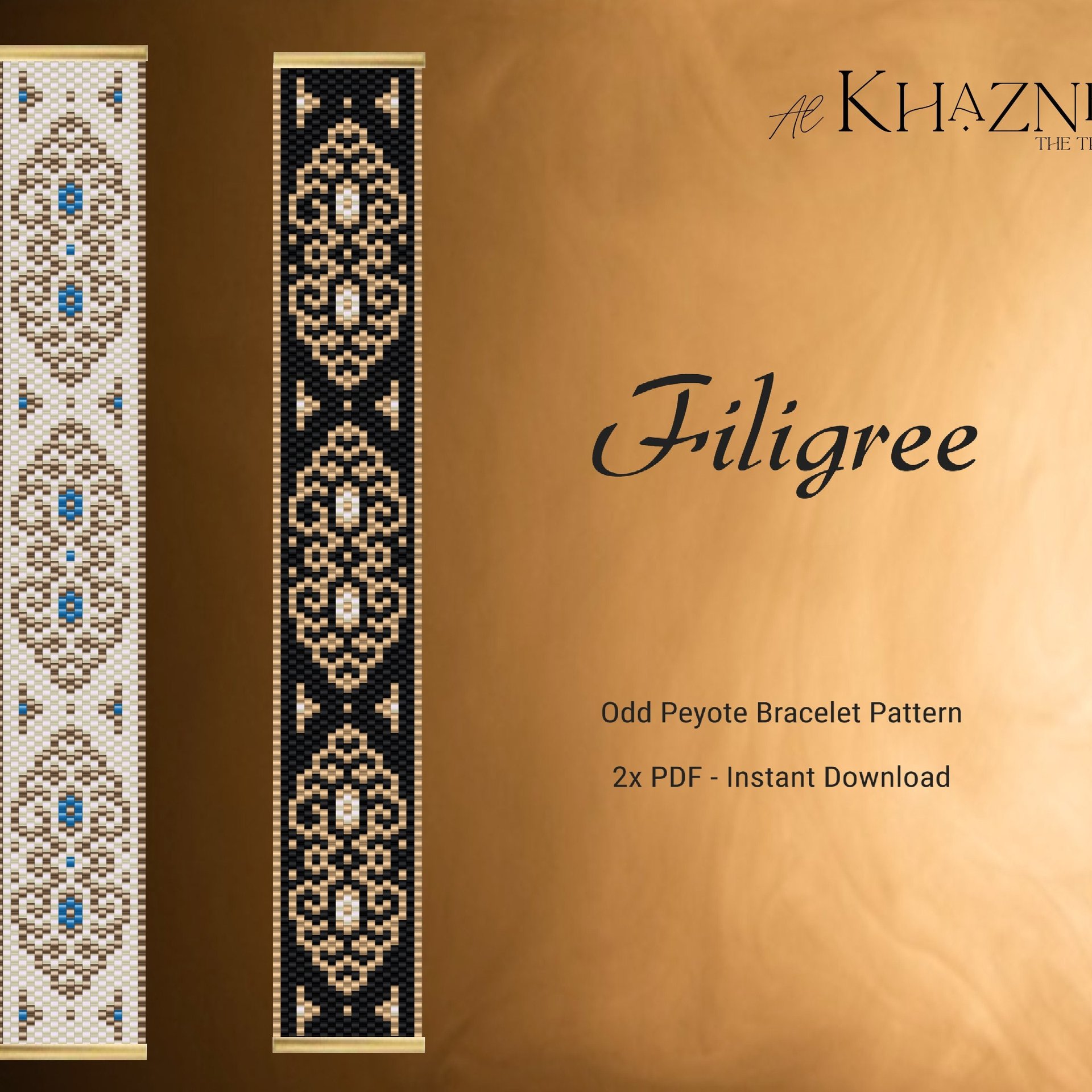 ODD Peyote Bracelet Pattern "FILIGREE"