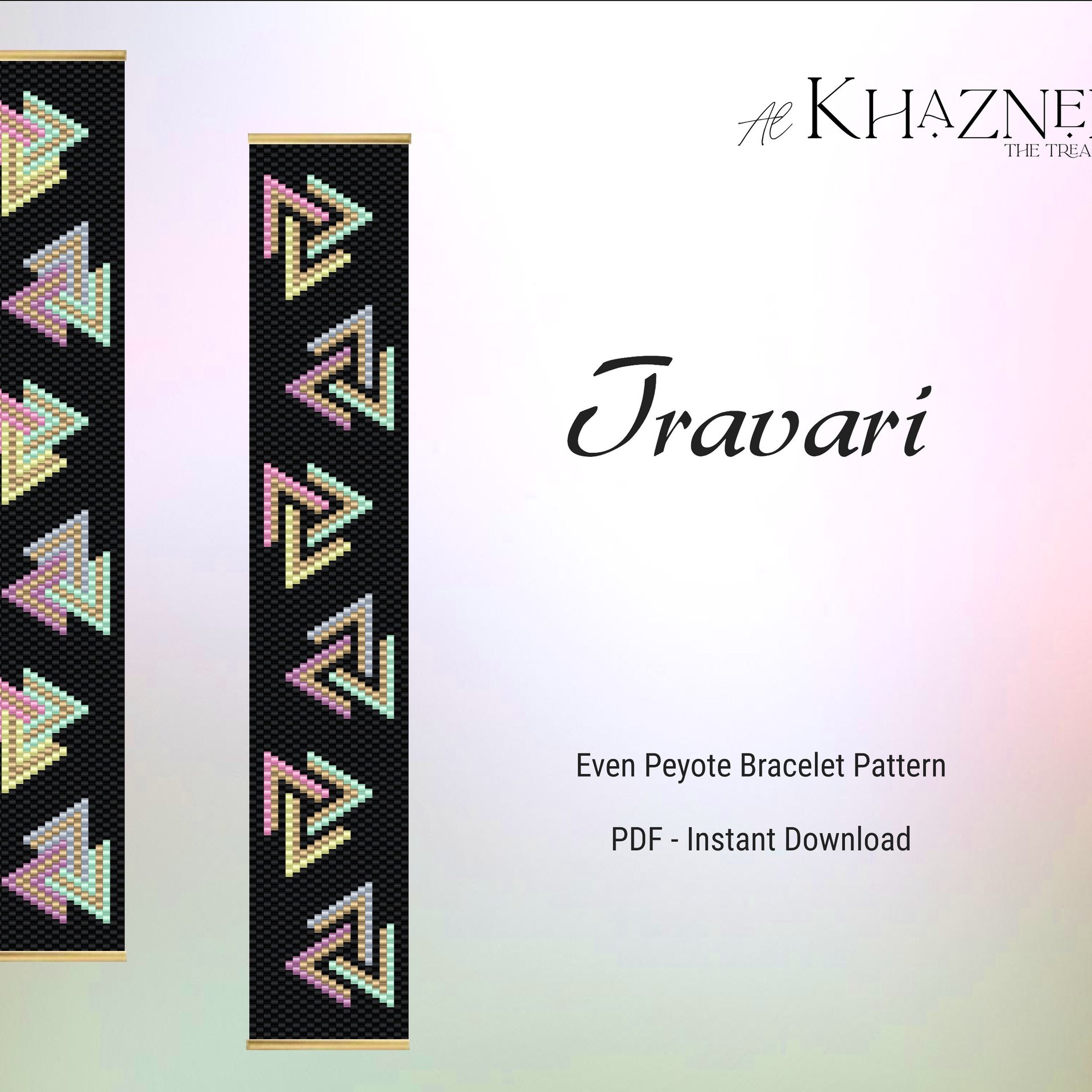 Even Peyote Bracelet Pattern "TRAVARI"