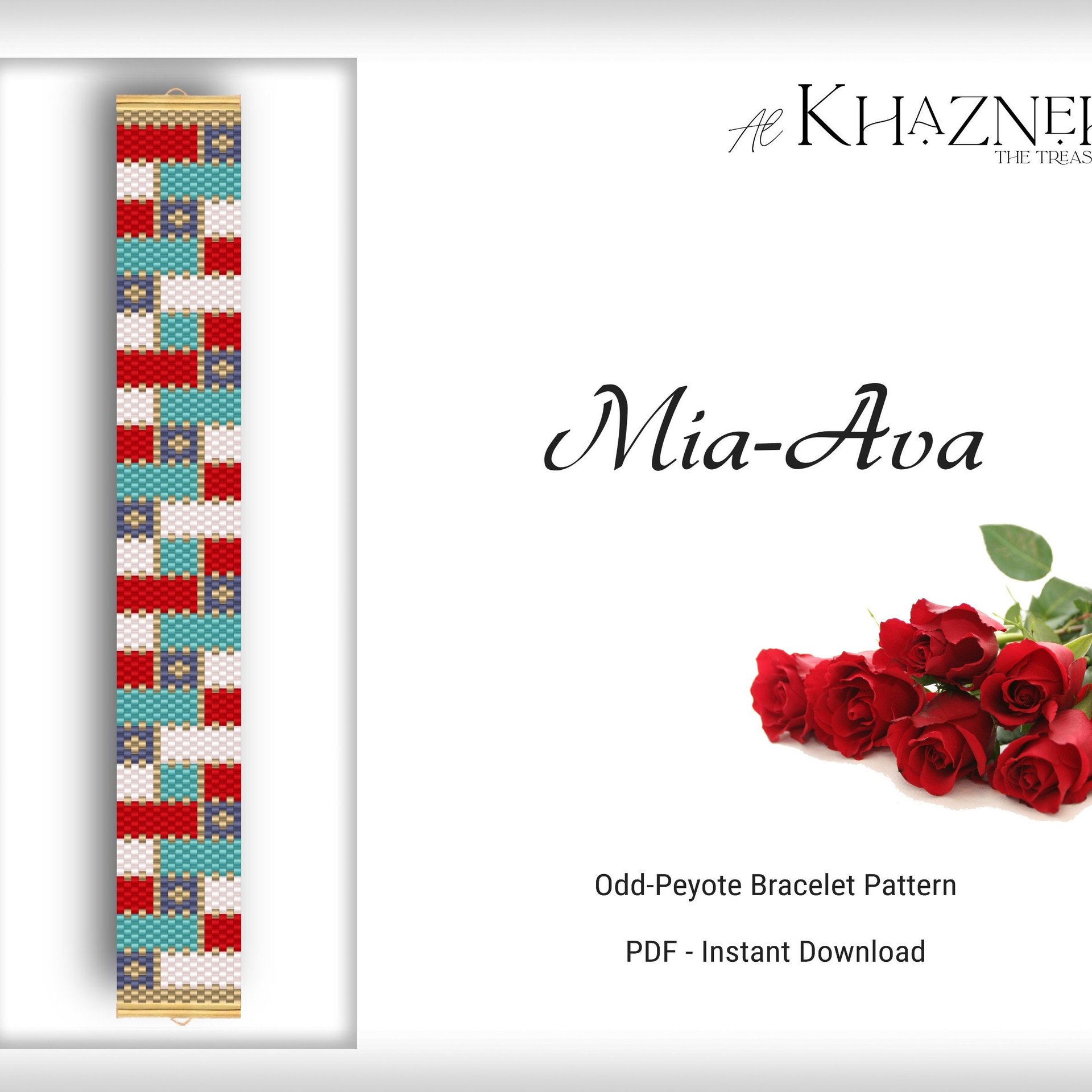 ODD Peyote Bracelet Pattern "MIA-AVA"