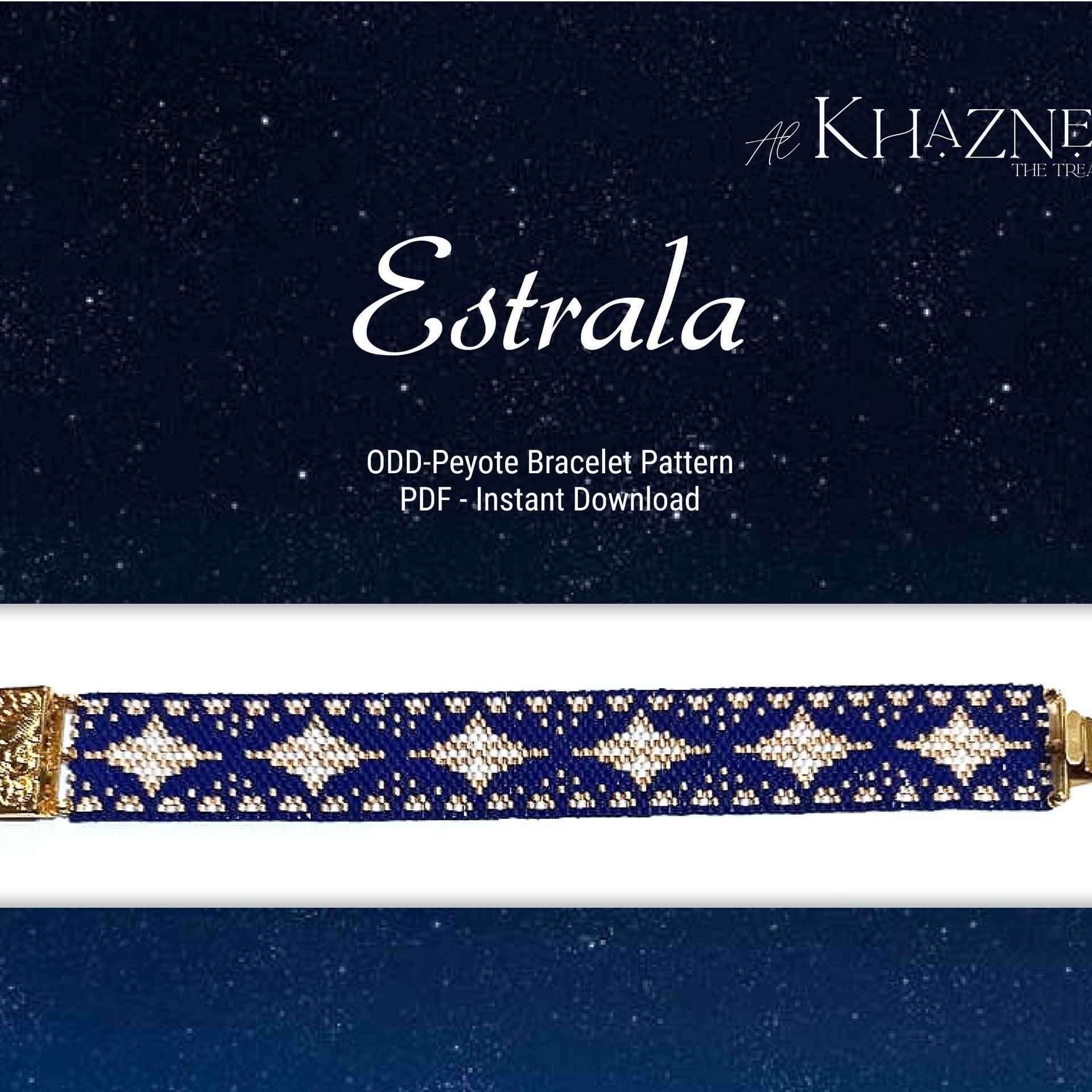 ODD-Peyote Bracelet Pattern "ESTRALA"