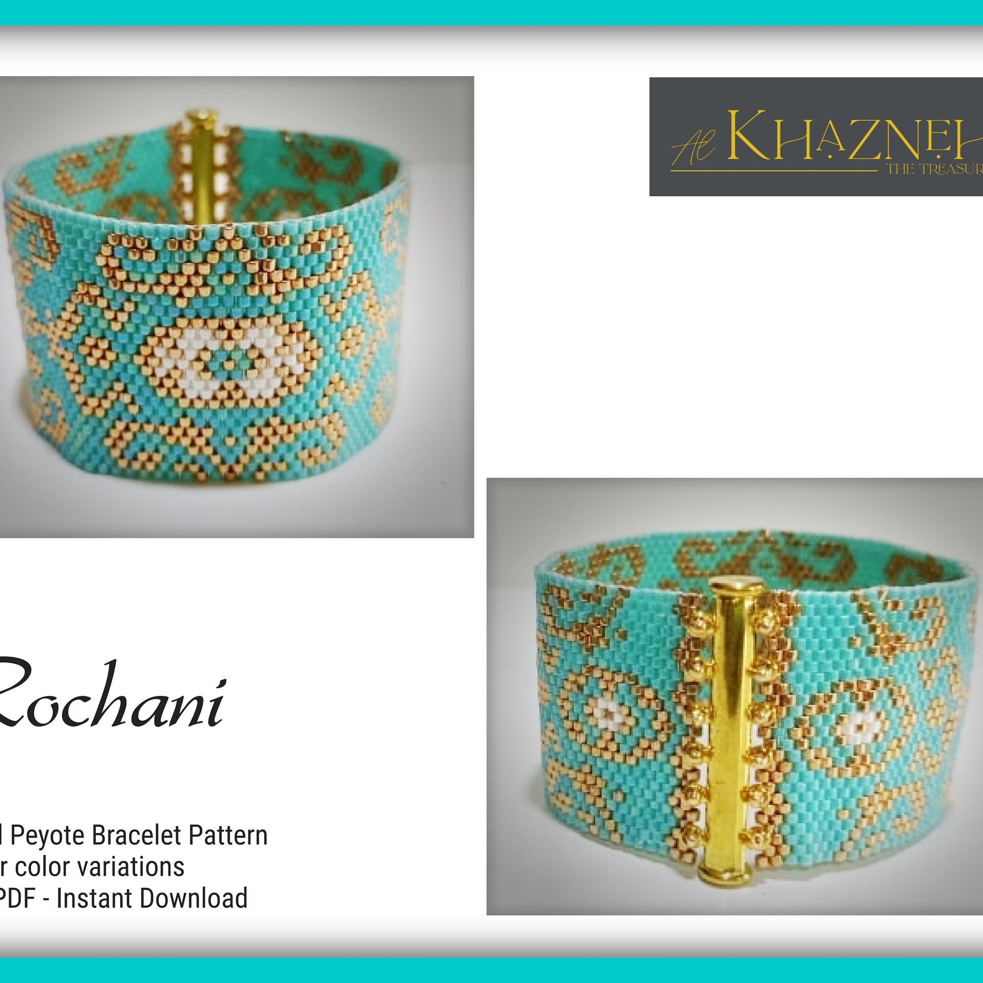 ODD Peyote Bracelet Pattern "ROCHANI"