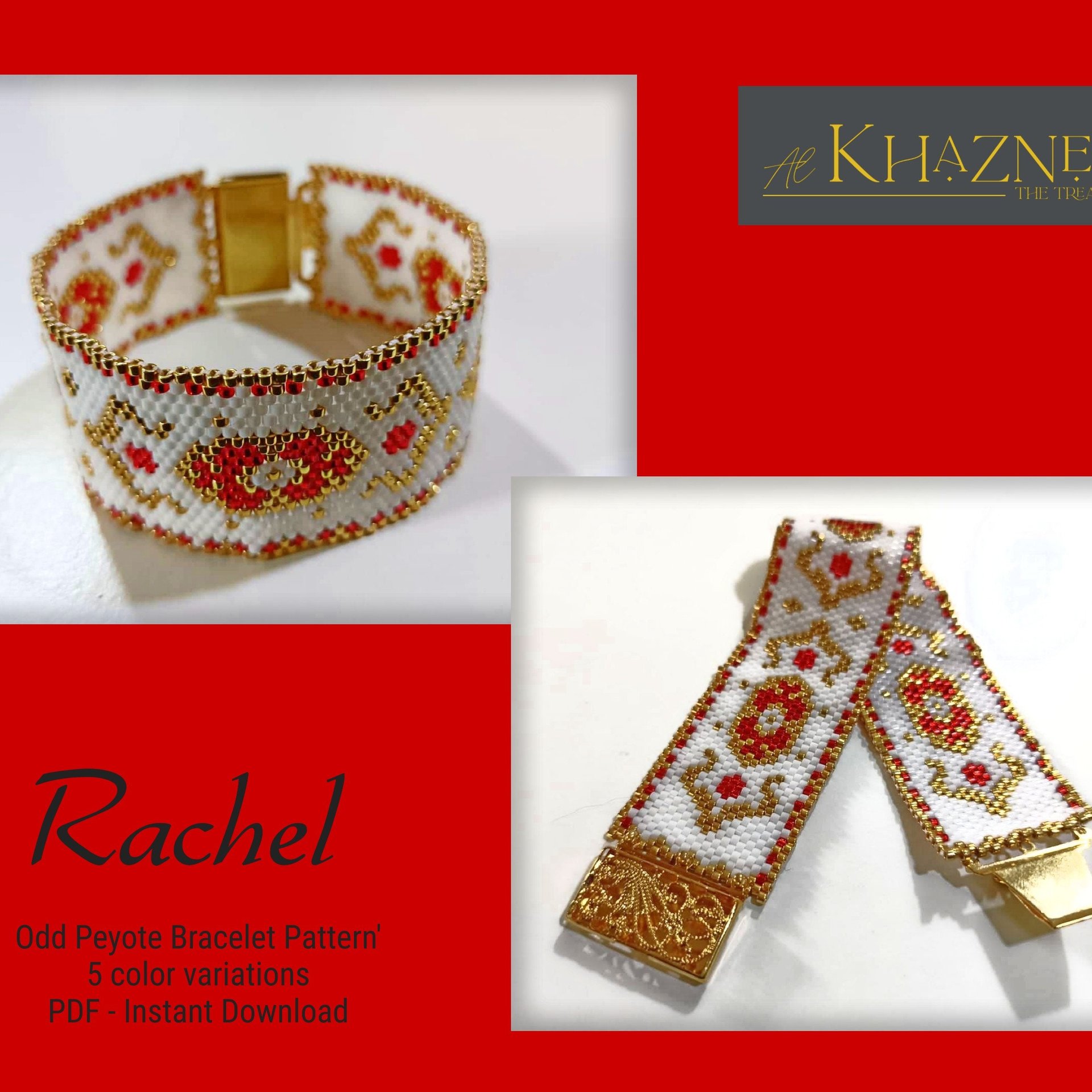 ODD Peyote Bracelet Pattern "RACHEL"