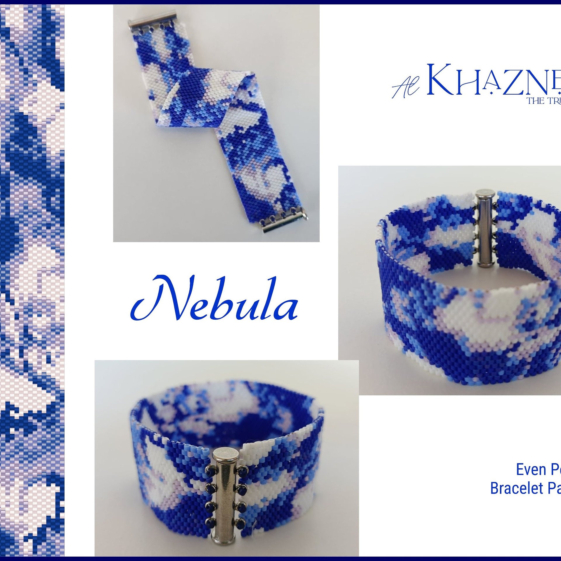 Abstract EVEN Peyote Bracelet Pattern "NEBULA"