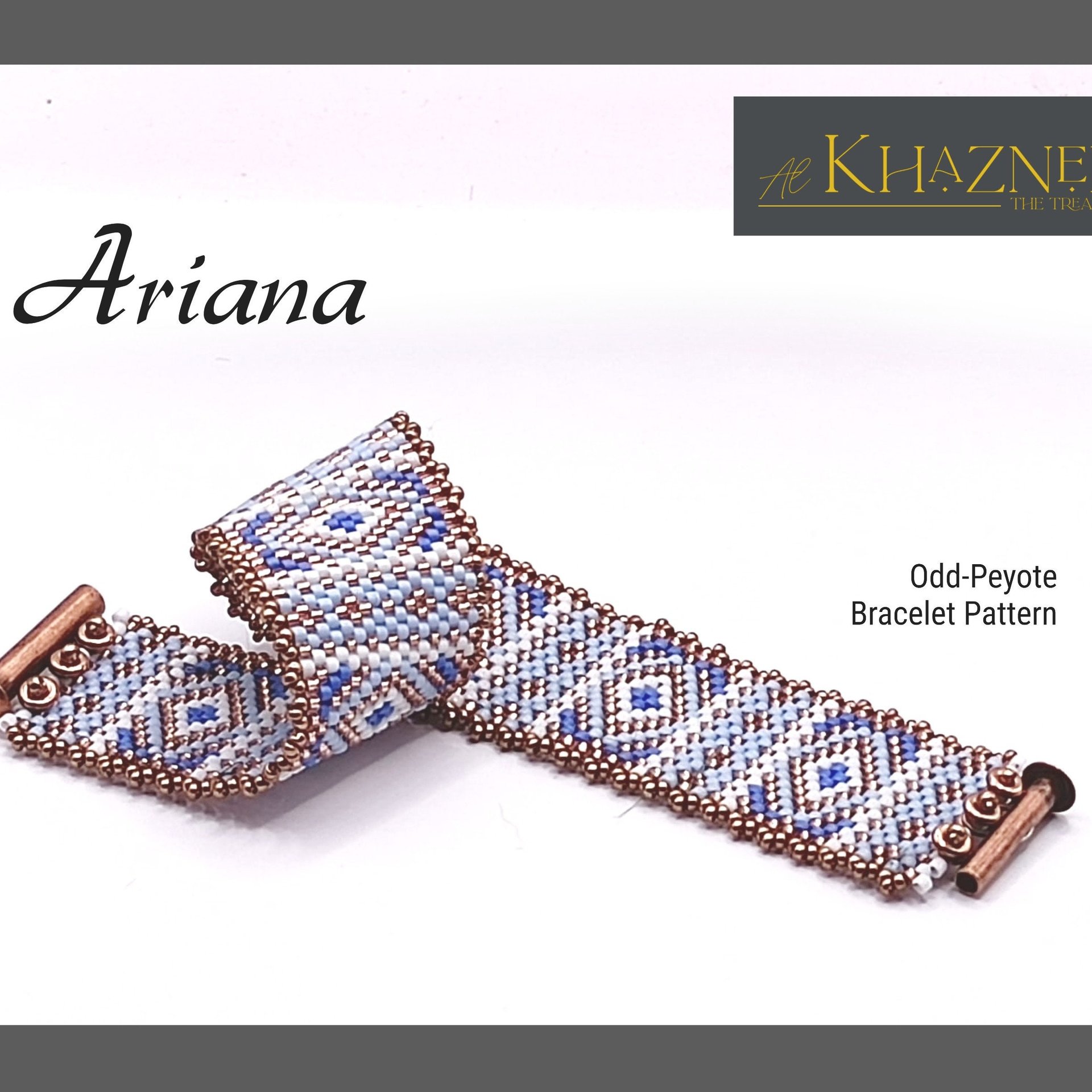 Odd-Peyote Bracelet Pattern "ARIANA"