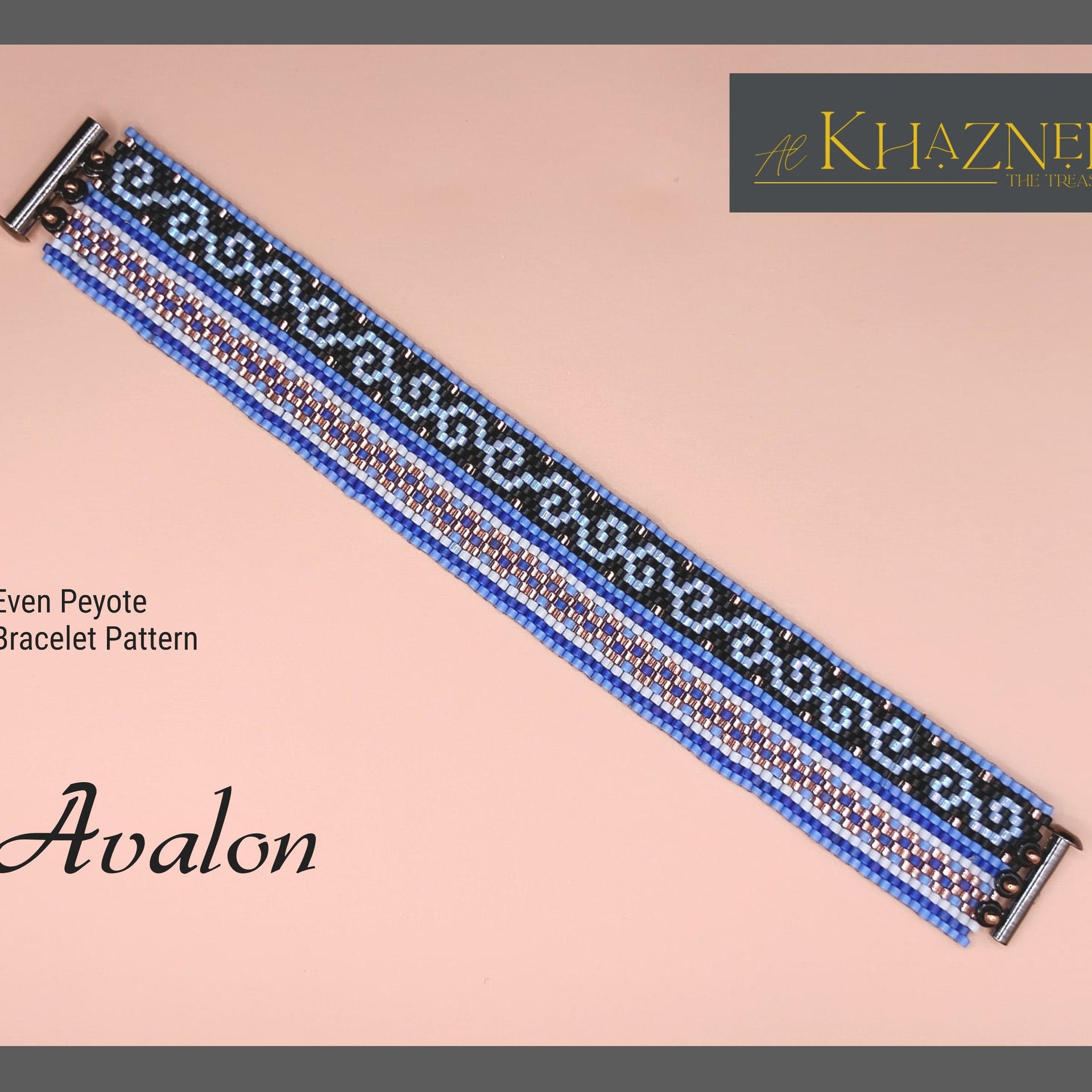 Even Peyote Bracelet Pattern "AVALON"