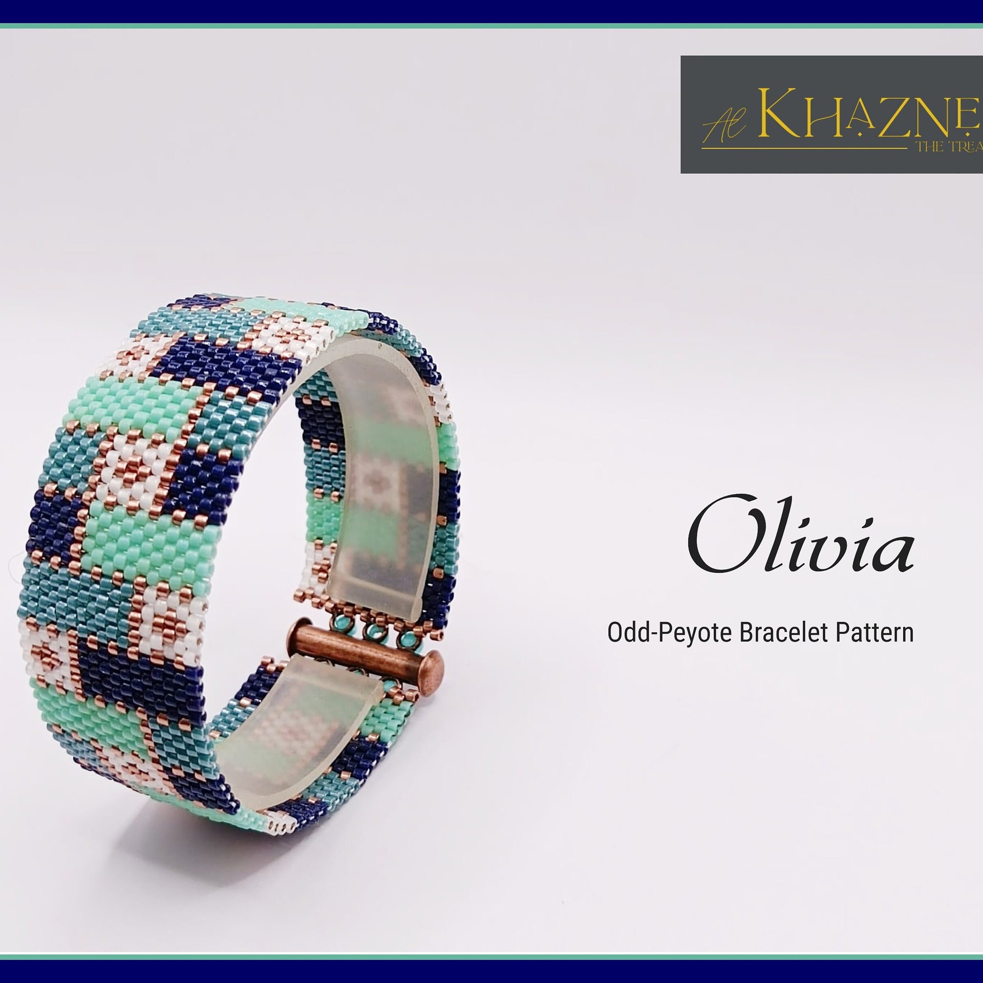 Odd Peyote Bracelet Pattern "OLIVIA"
