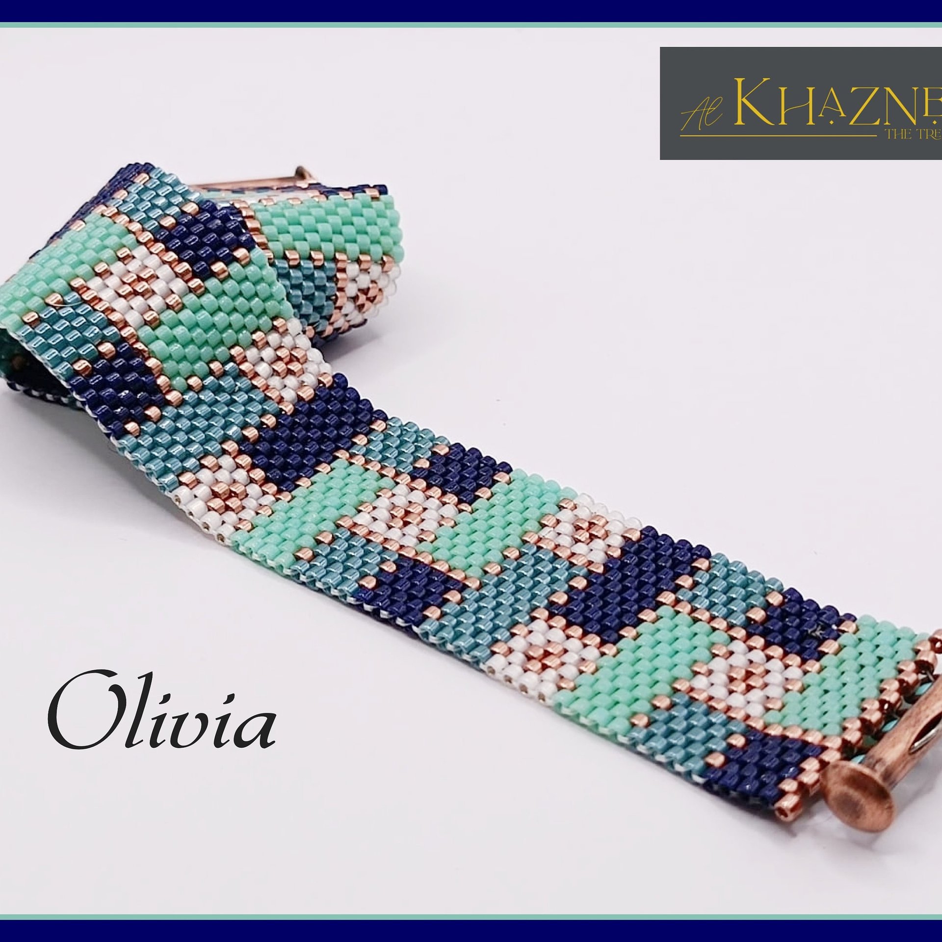 Odd Peyote Bracelet Pattern "OLIVIA"