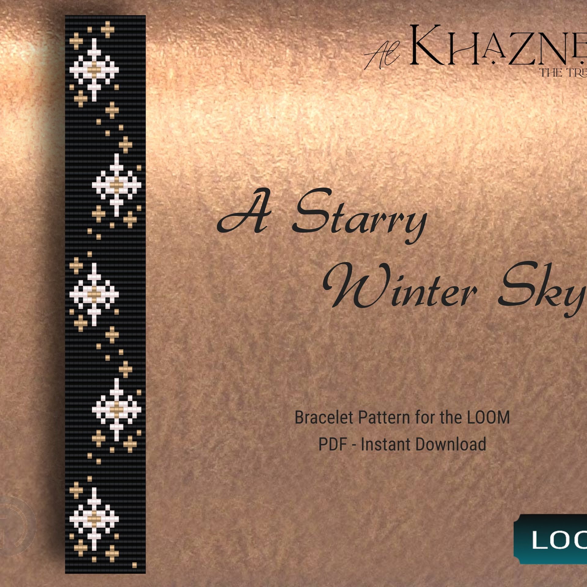 LOOM Bracelet Pattern "A Starry Winter Sky"
