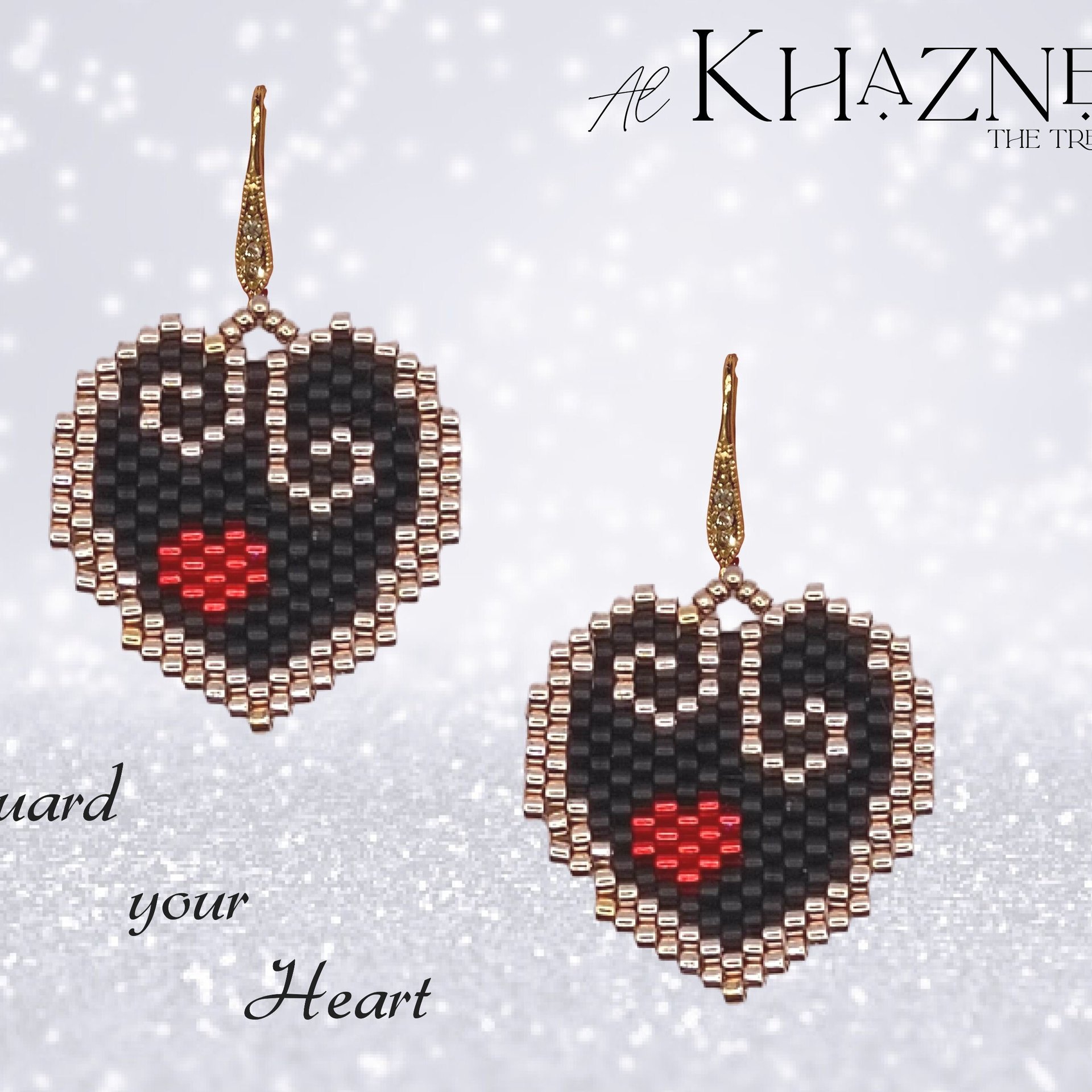 PEYOTE Earrings Pattern "GUARD your HEART"