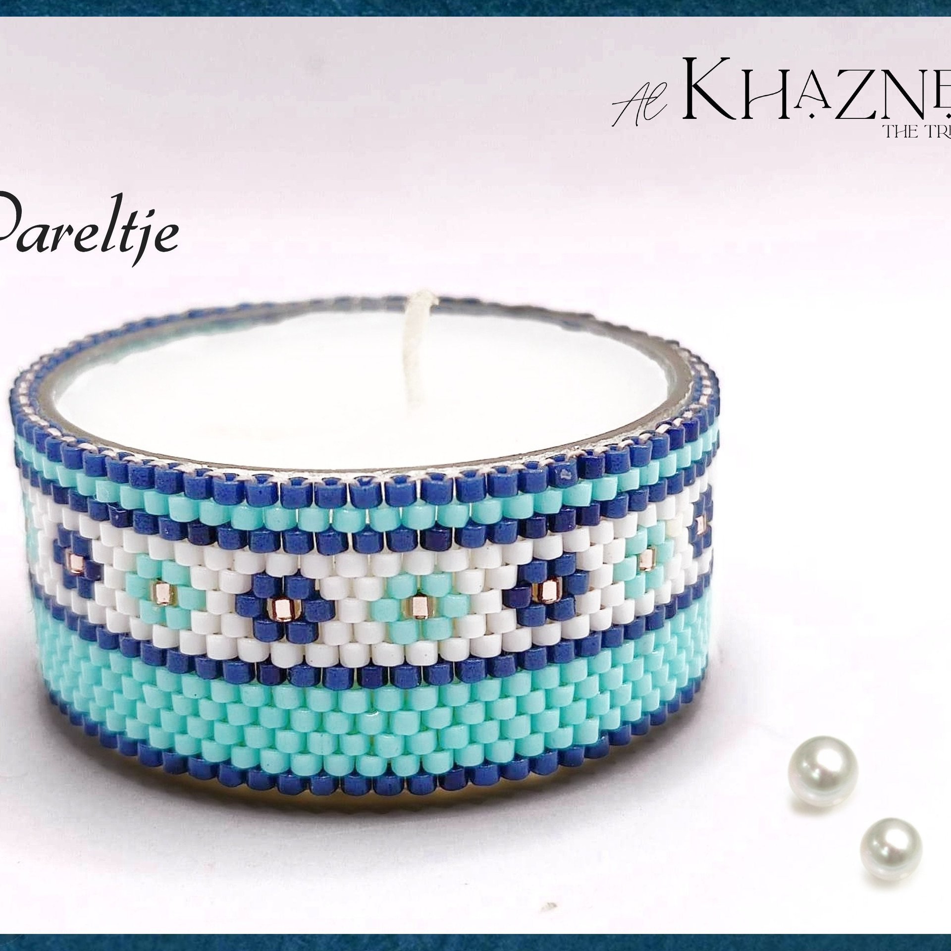 Tealight Cover TUTORIAL Even Peyote Stitch "PARELTJE"