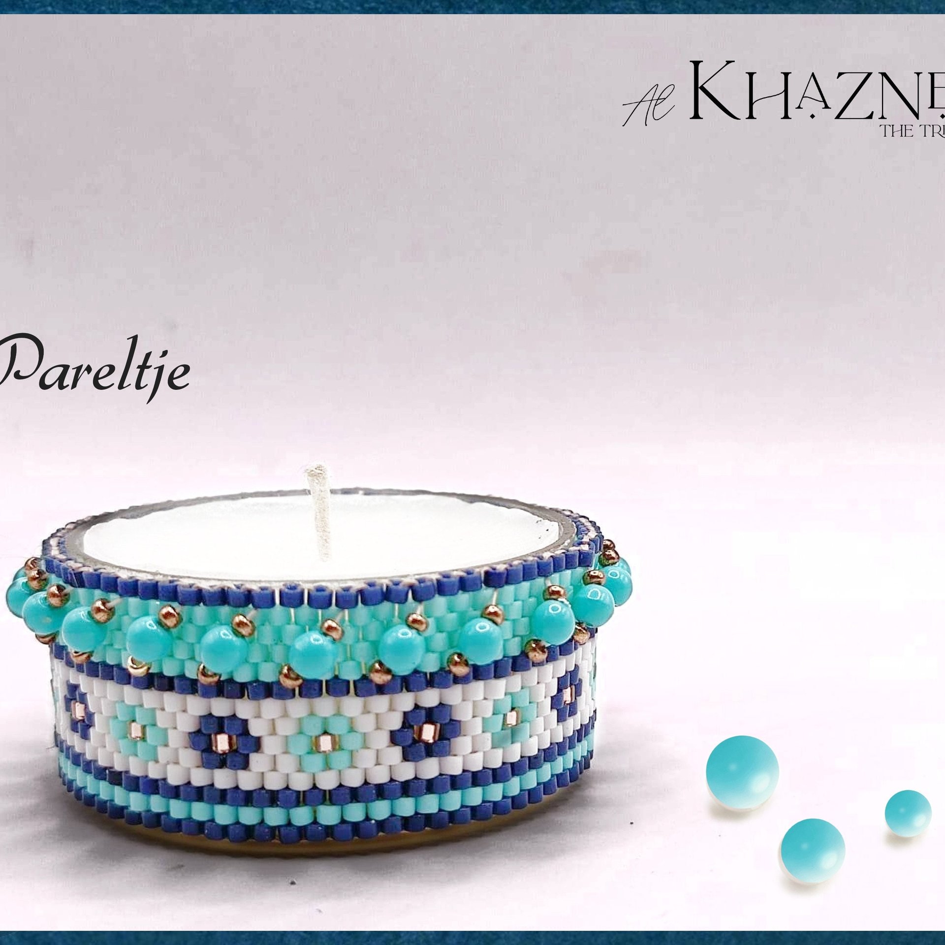 Tealight Cover TUTORIAL Even Peyote Stitch "PARELTJE"