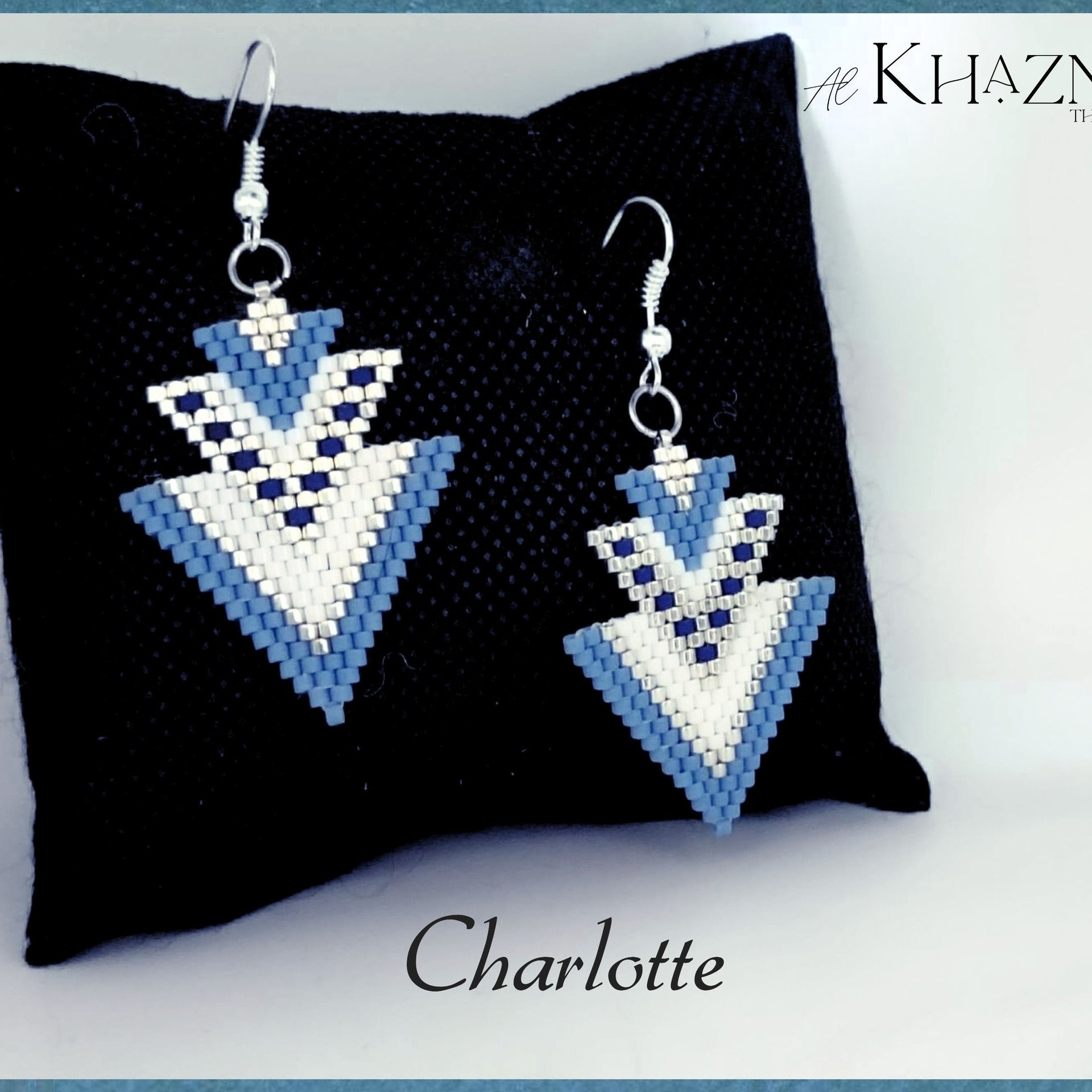 Odd-Peyote Bracelet and Brick Earrings set "CHARLOTTE"