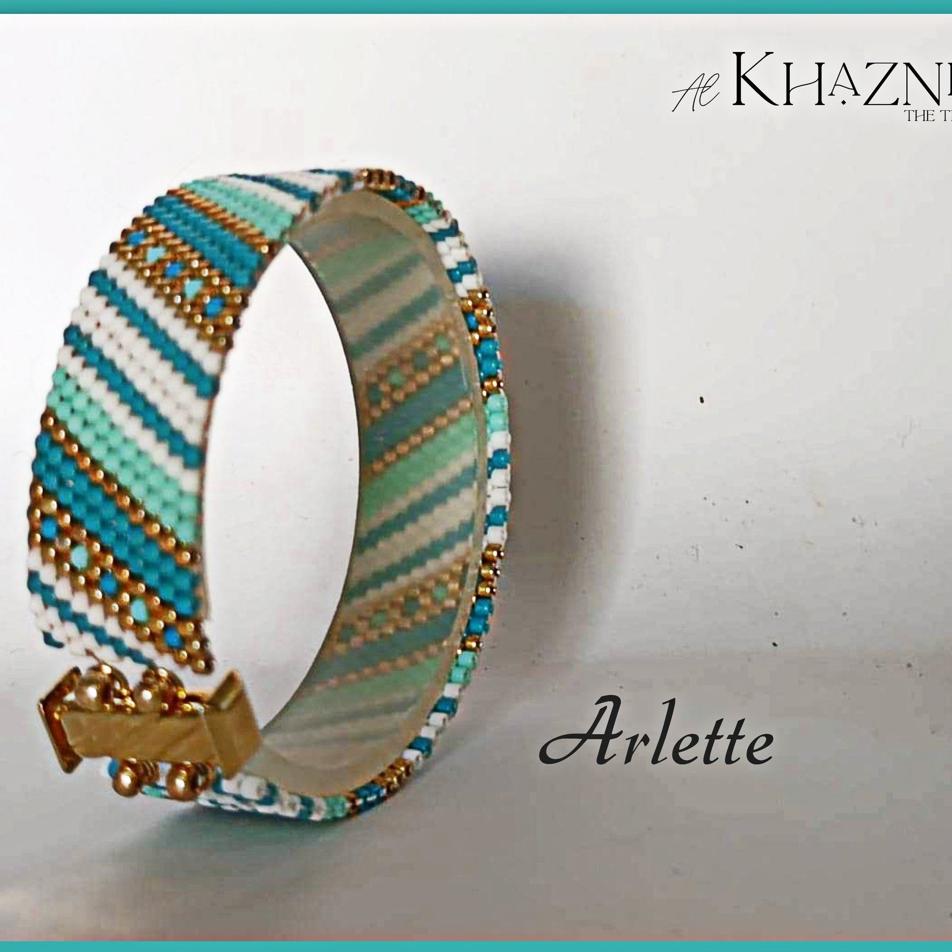 Odd Peyote Bracelet and Brick Earrings set "ARLETTE"