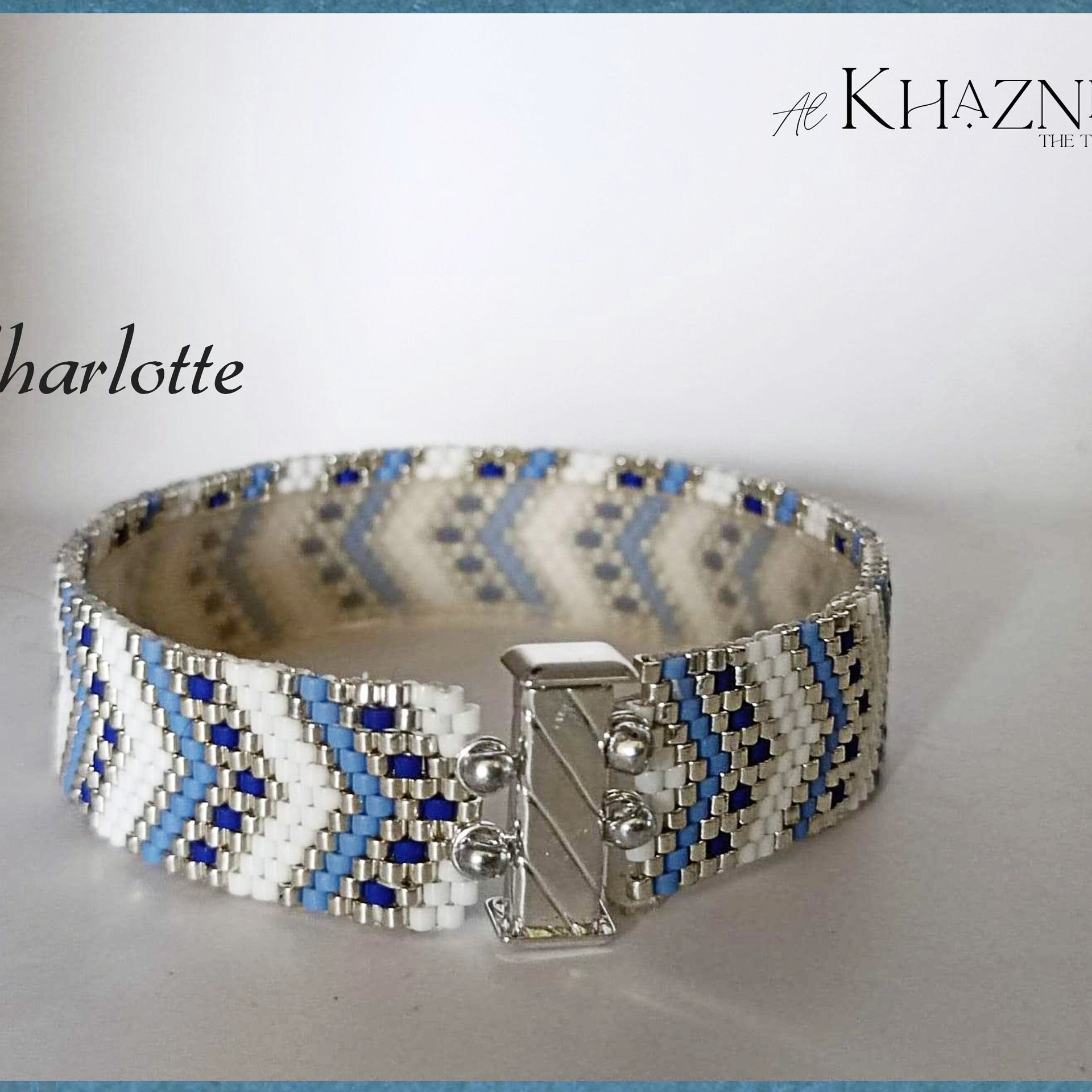 Odd-Peyote Bracelet and Brick Earrings set "CHARLOTTE"