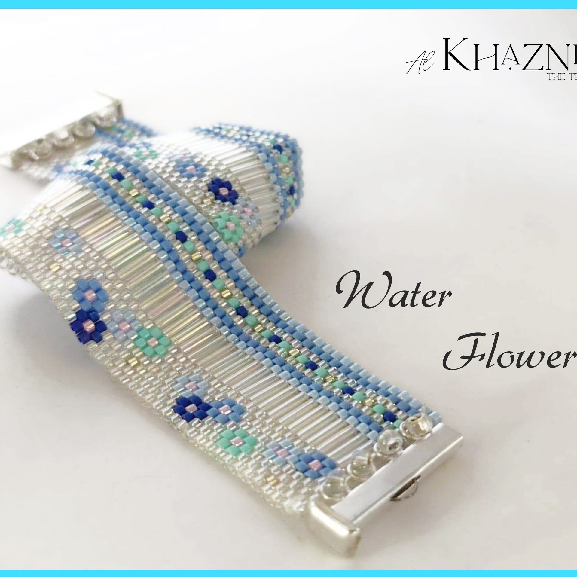 Odd Peyote Bracelet Pattern with bugles "WATER FLOWERS"