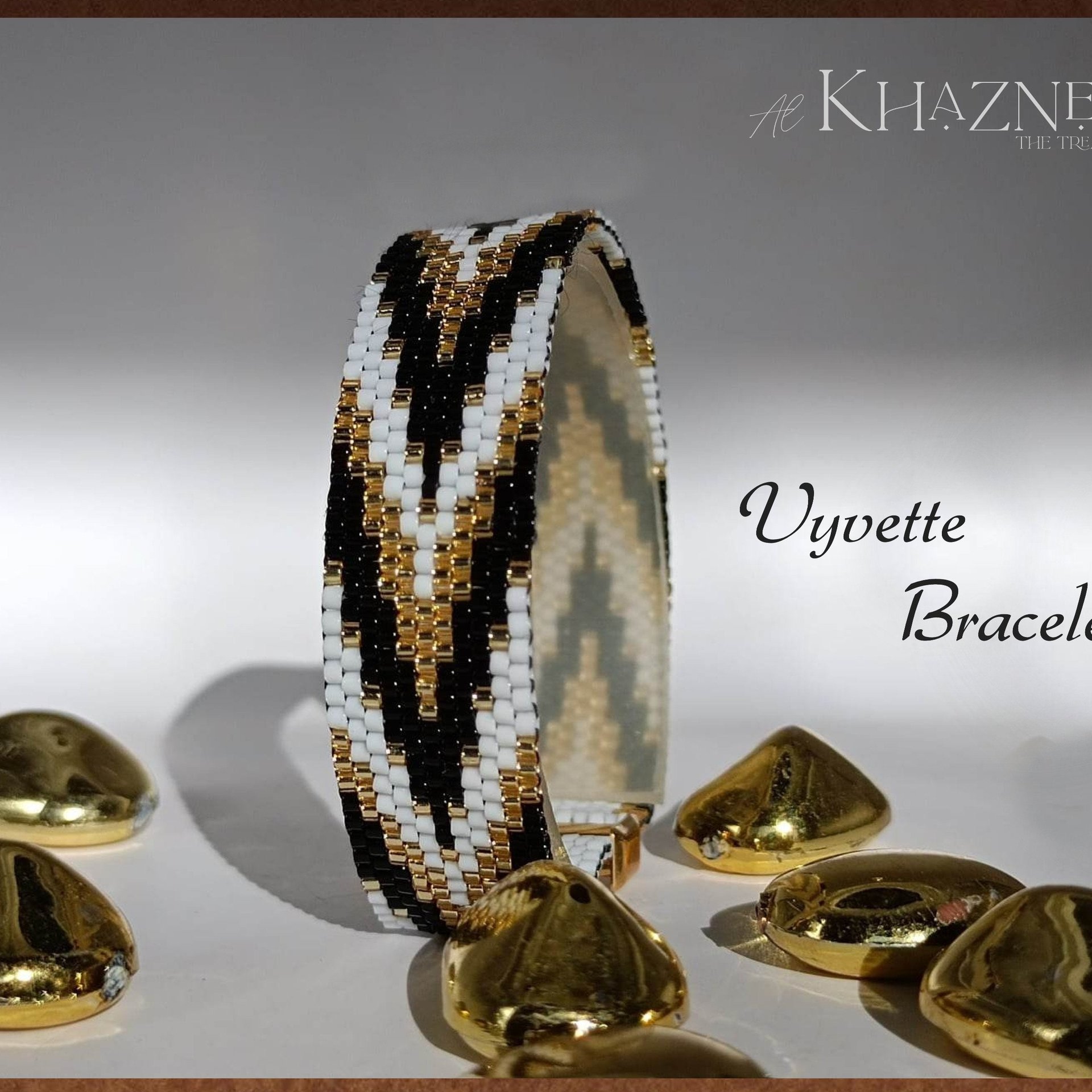 Odd Peyote Bracelet and Earrings set "VYVETTE"