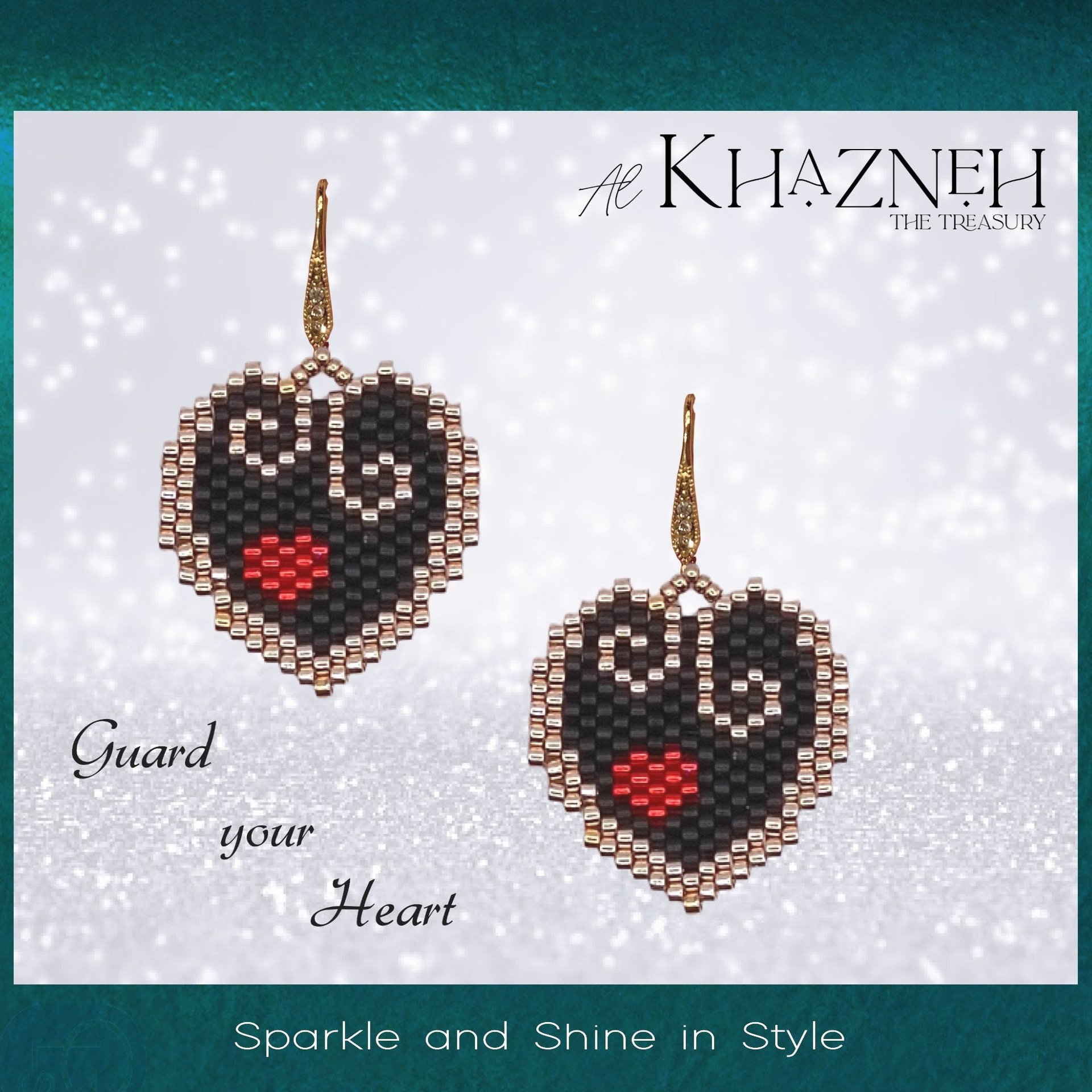 PEYOTE Earrings Pattern "GUARD your HEART"