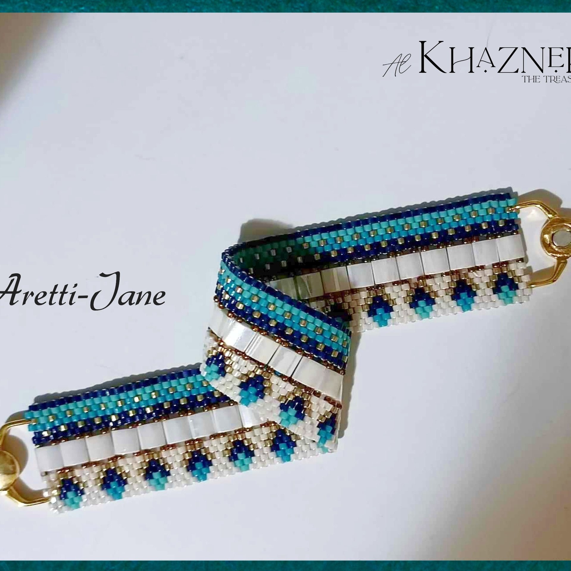 Even Peyote Bracelet Pattern with Tila's "ARETTI-JANE"