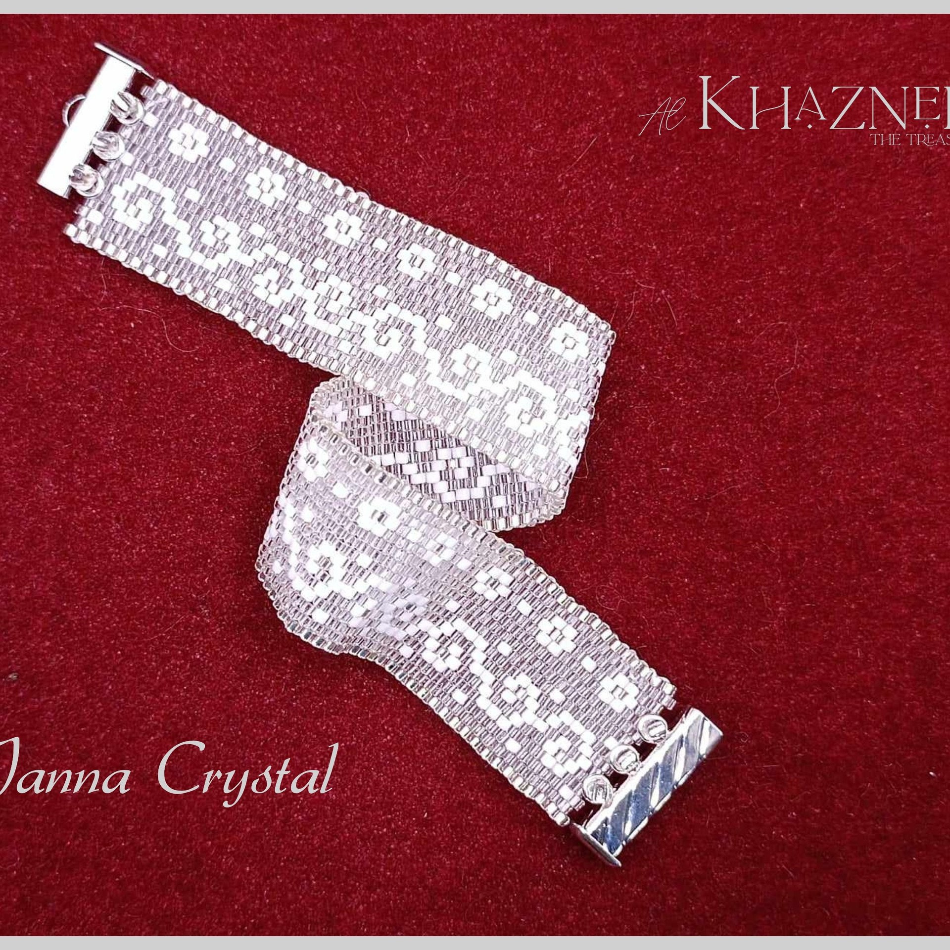 Even Peyote Bracelet Pattern "JANNA CRYSTAL"
