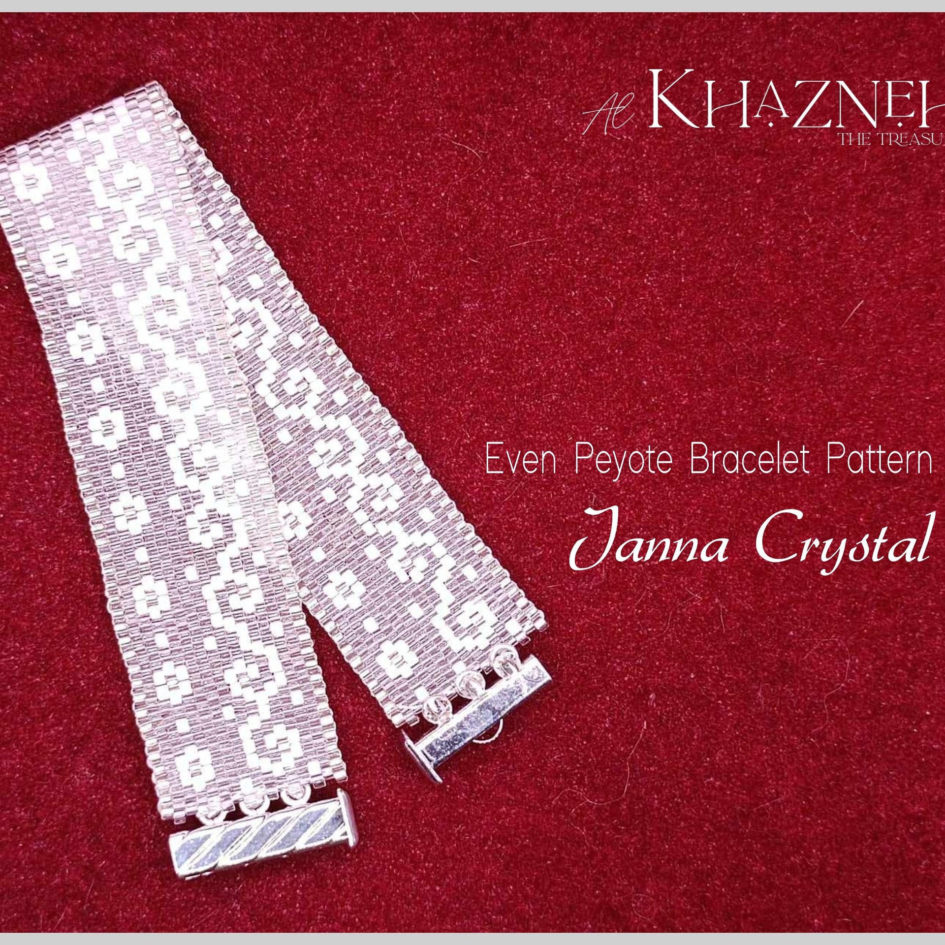 Even Peyote Bracelet Pattern "JANNA CRYSTAL"