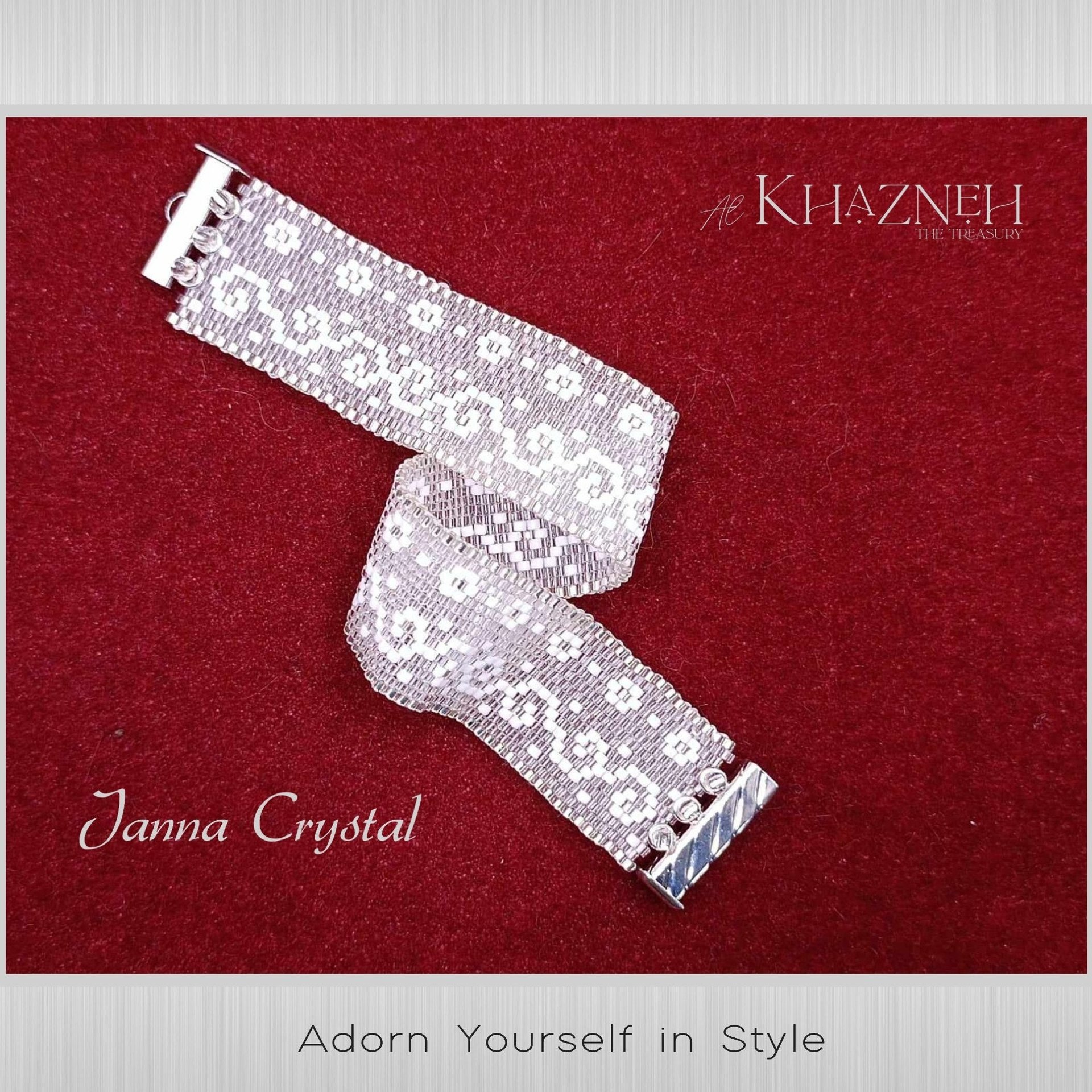 Even Peyote Bracelet Pattern "JANNA CRYSTAL"