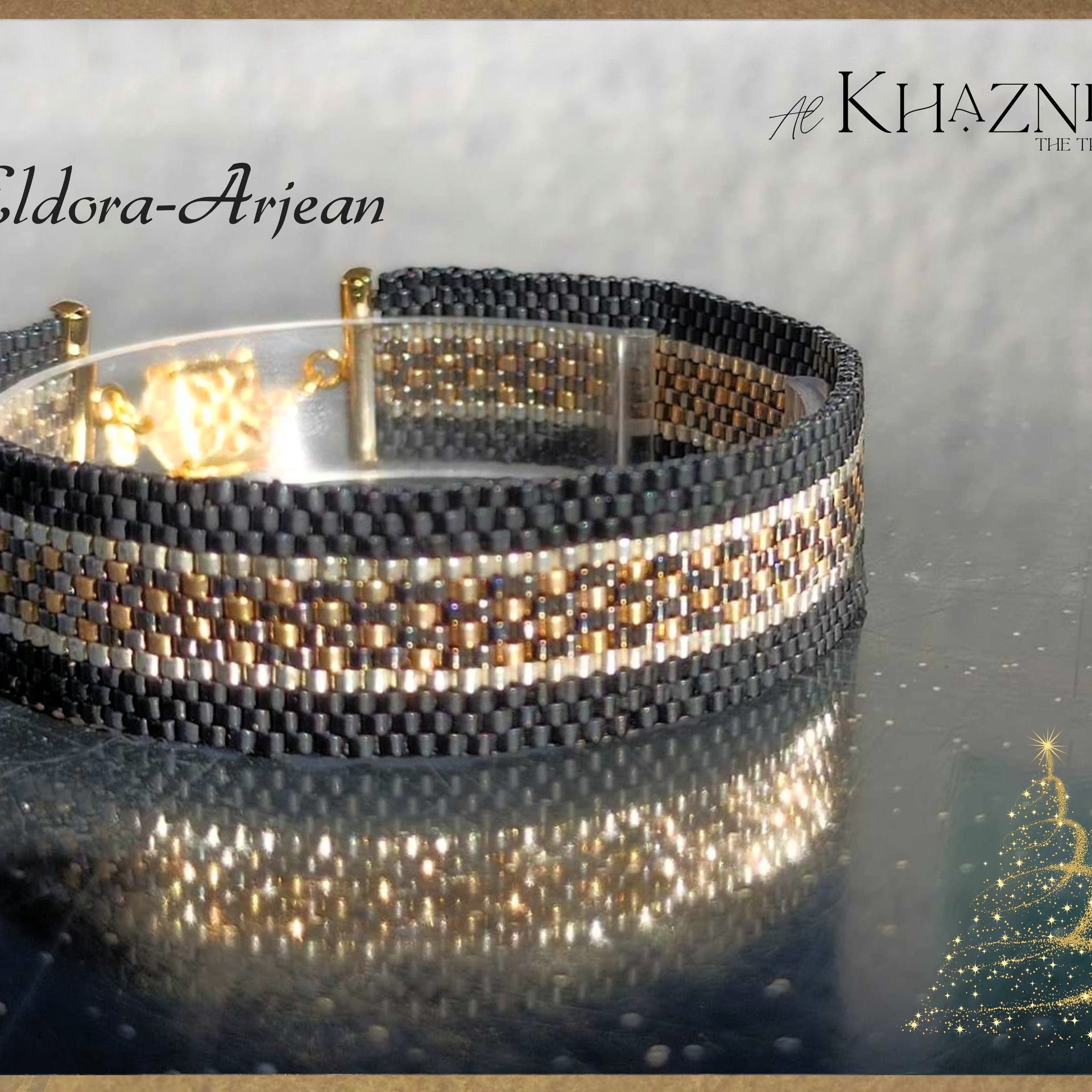 TWO Narrow Even Peyote Bracelet Patterns "ELDORA-ARJEAN"