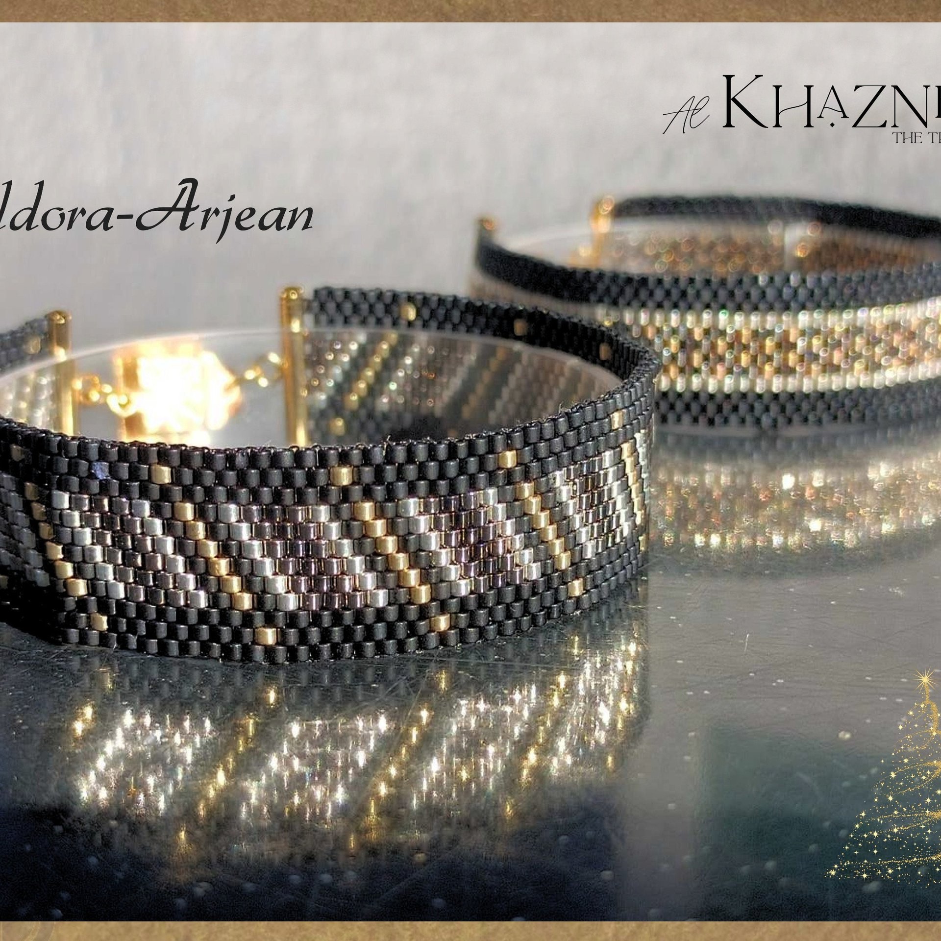 TWO Narrow Even Peyote Bracelet Patterns "ELDORA-ARJEAN"