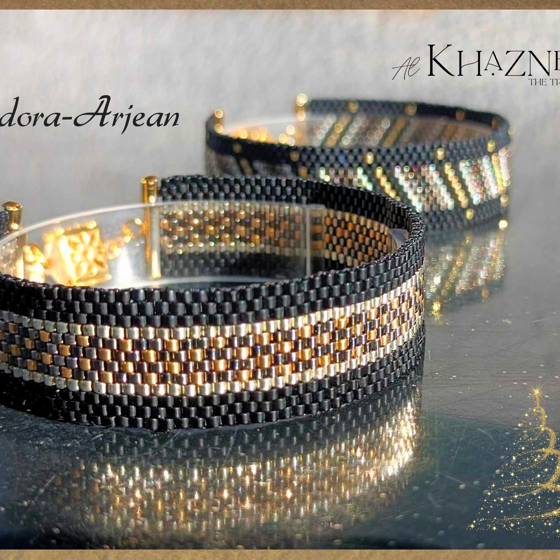 TWO Narrow Even Peyote Bracelet Patterns "ELDORA-ARJEAN"