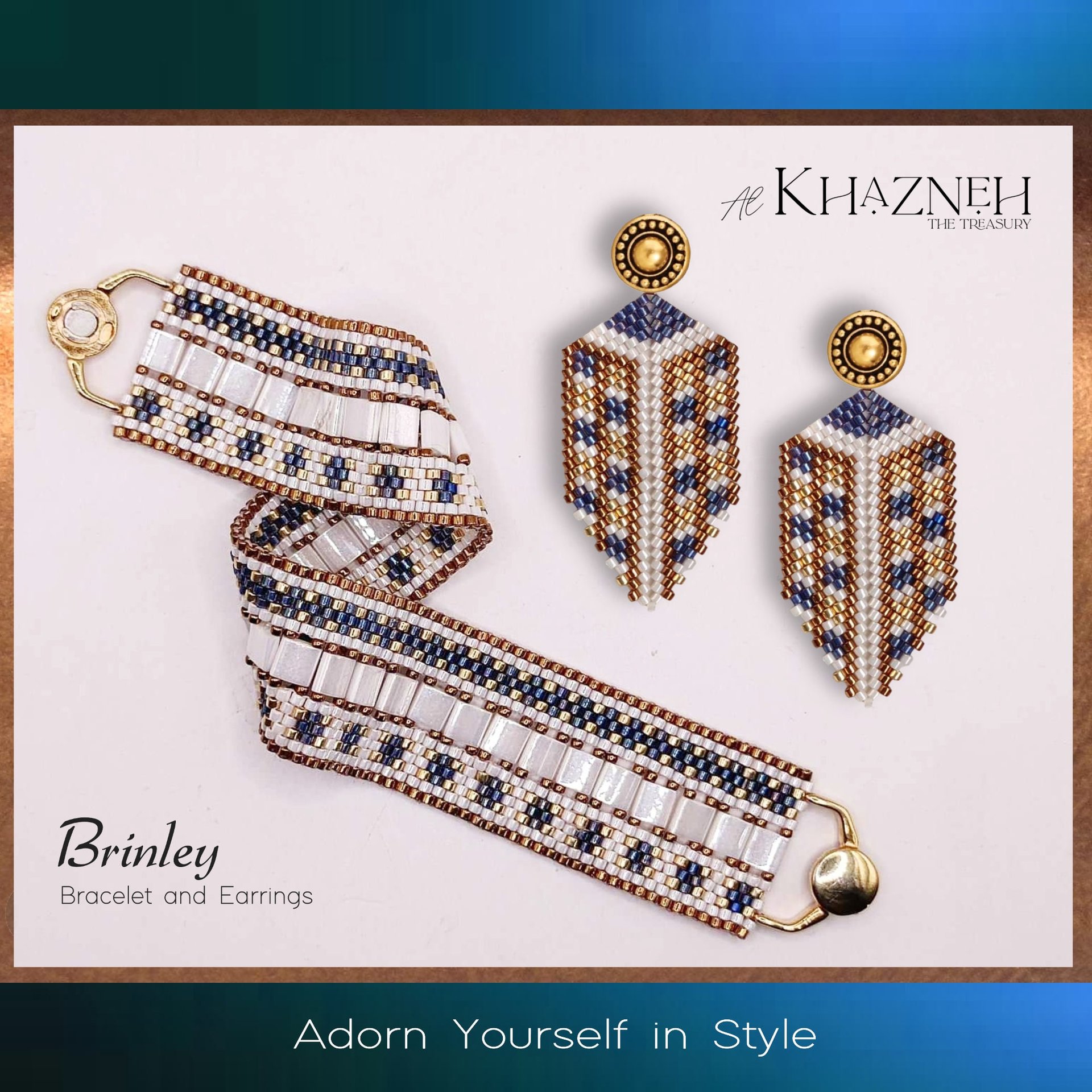 Even Peyote Bracelet Pattern with Tila's - "BRINLEY"
