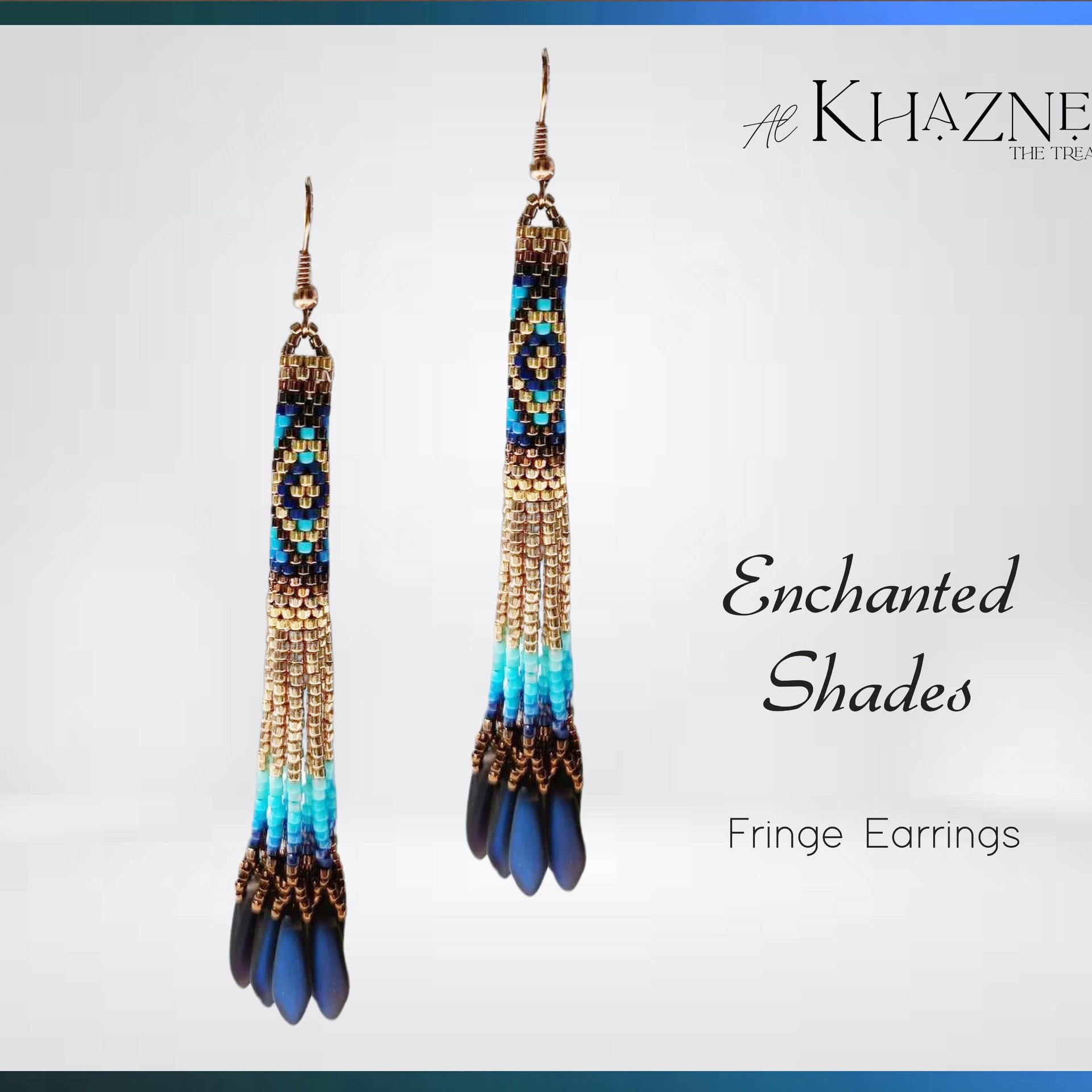 Enchanted Shades: Peyote Stitch Tube Tassel Fringe Earrings Pattern