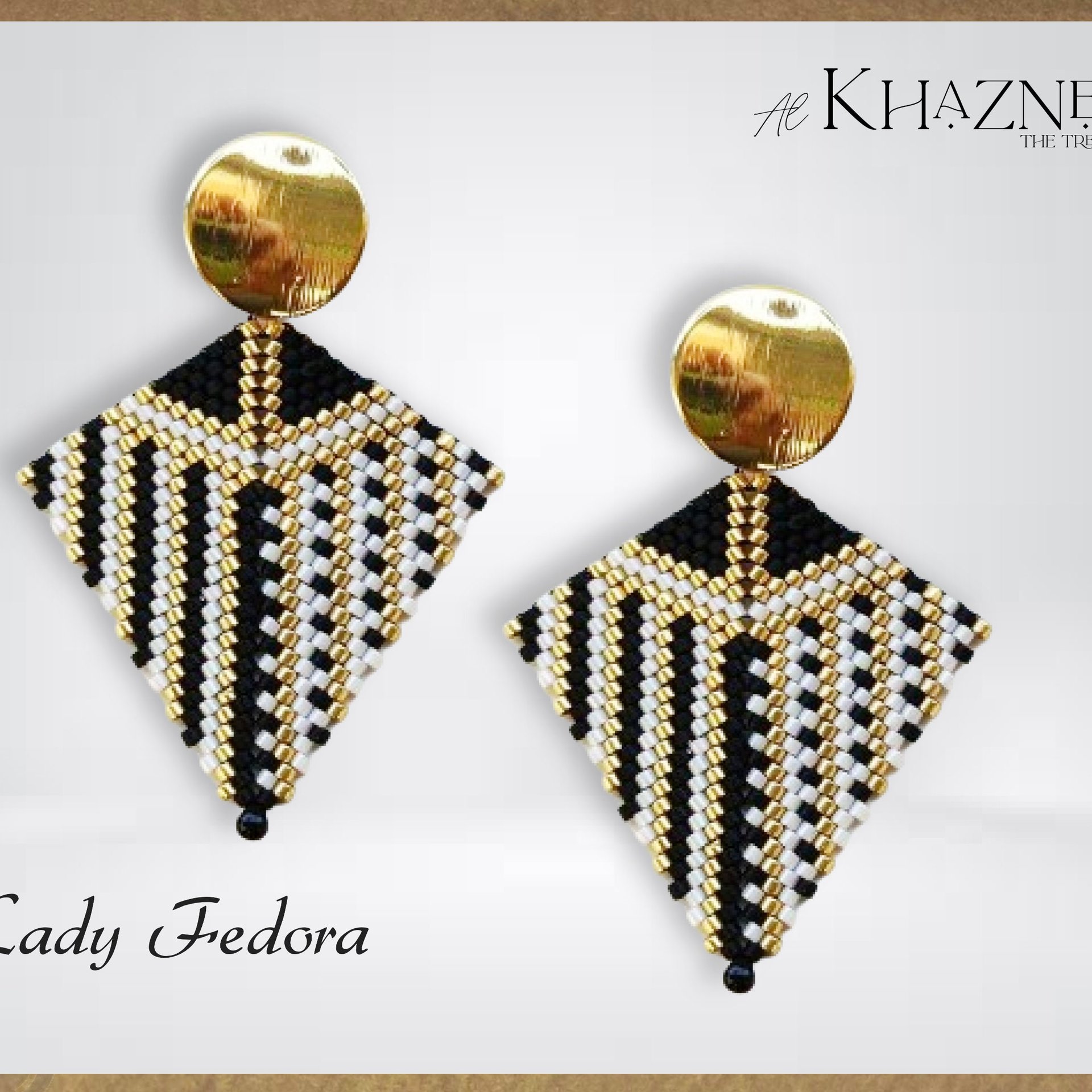 LADY FEDORA - Even Peyote Bracelet & Earrings Set