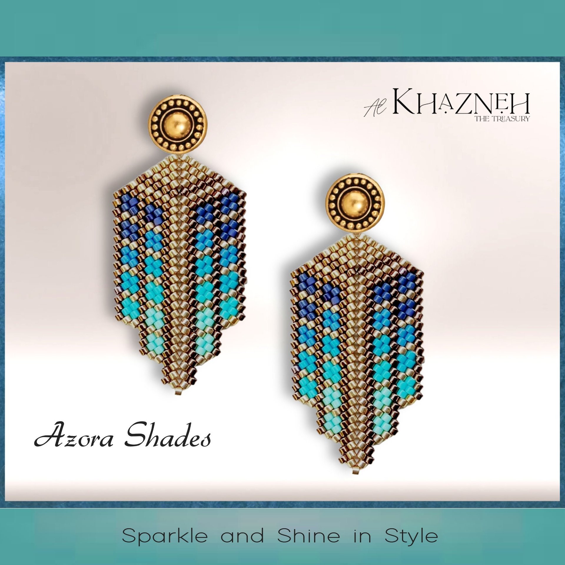 AZORA SHADES - Peyote Stitch Beading Earrings Pattern