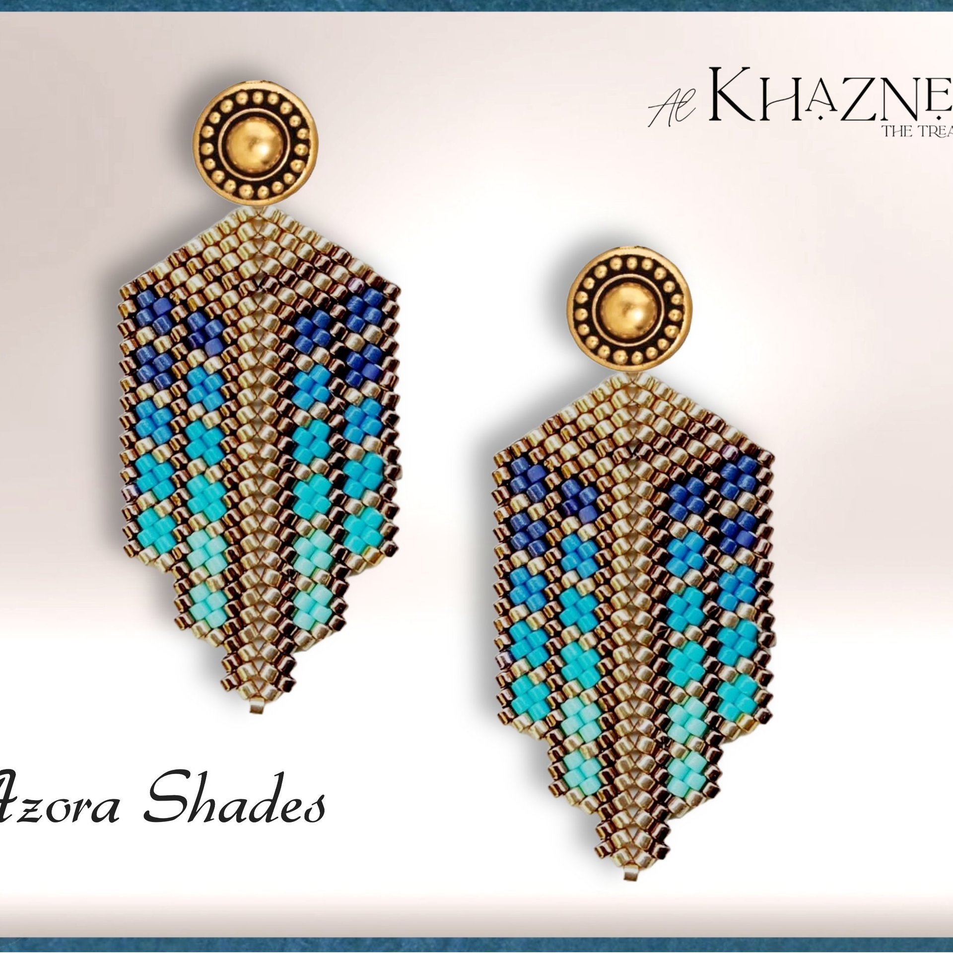 AZORA SHADES - Peyote Stitch Beading Earrings Pattern