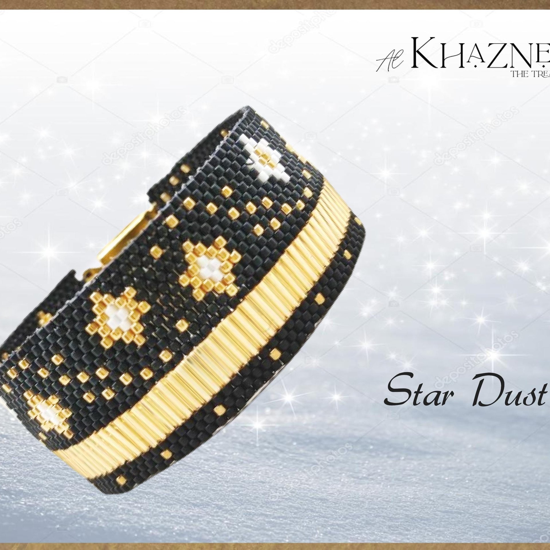 Even Peyote Bracelet Pattern "STAR DUST"