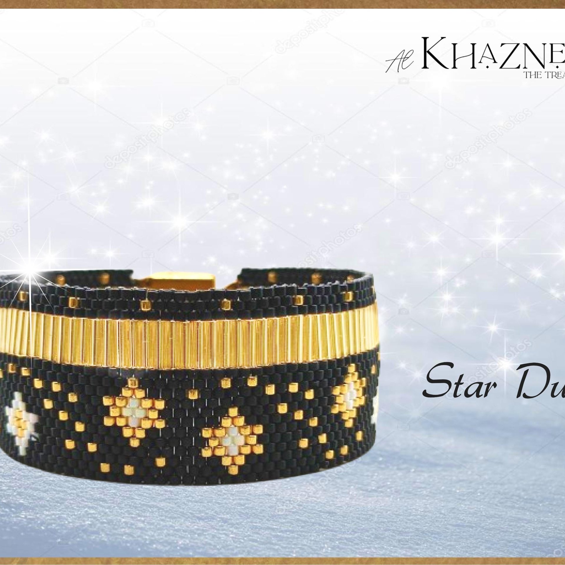 Even Peyote Bracelet Pattern "STAR DUST"