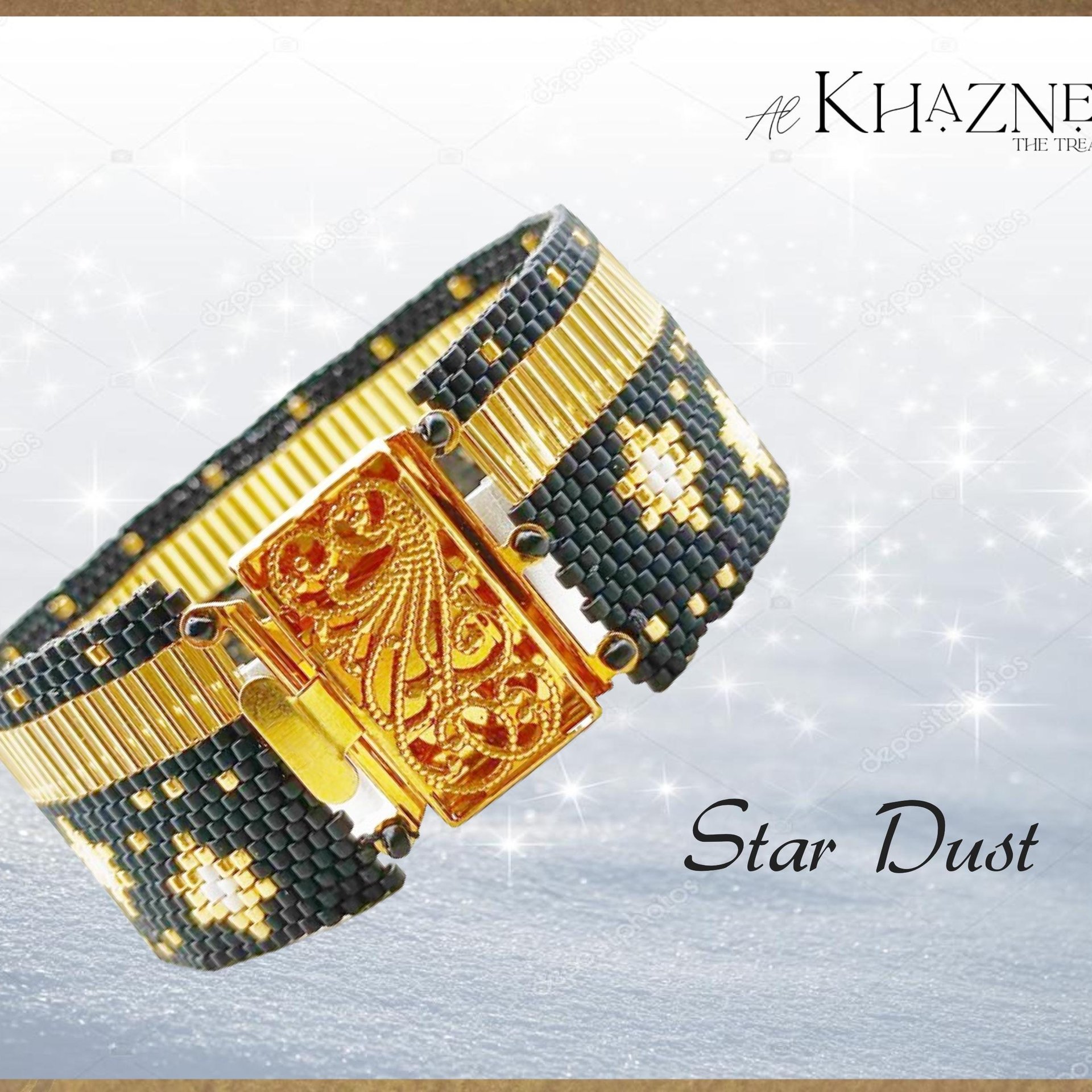 Even Peyote Bracelet Pattern "STAR DUST"