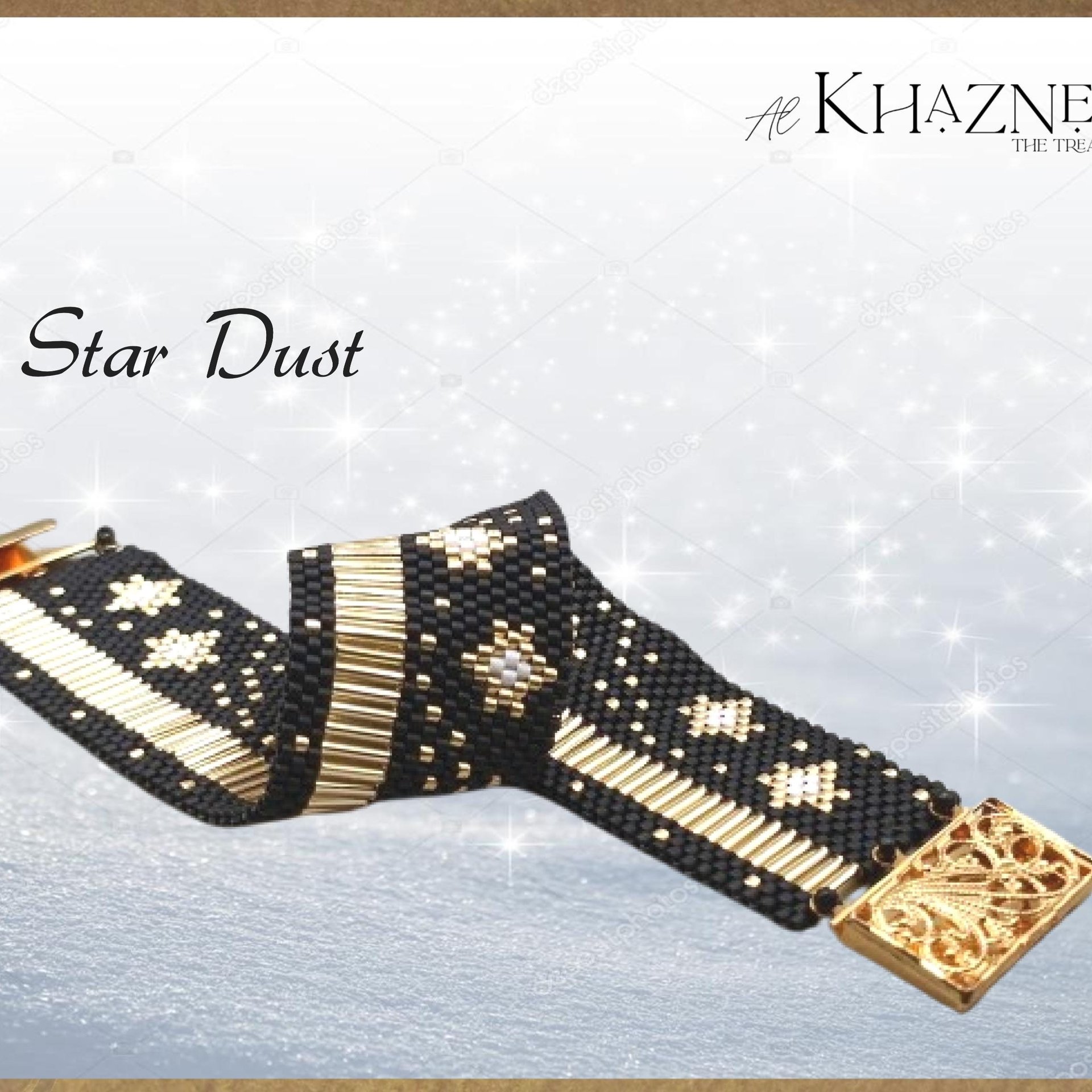 Even Peyote Bracelet Pattern "STAR DUST"