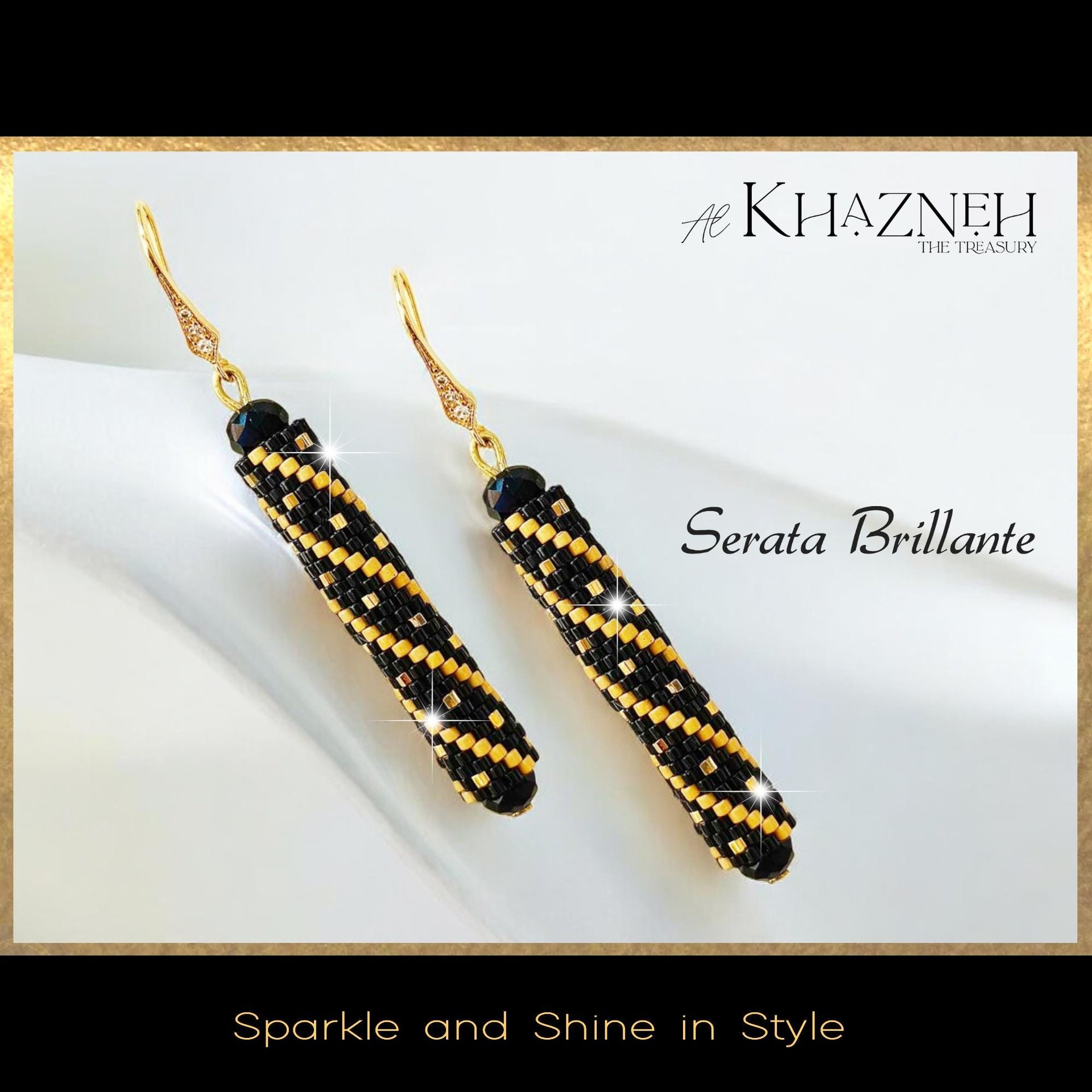 SERATA BRILLANTE - Even Peyote Tube Earrings