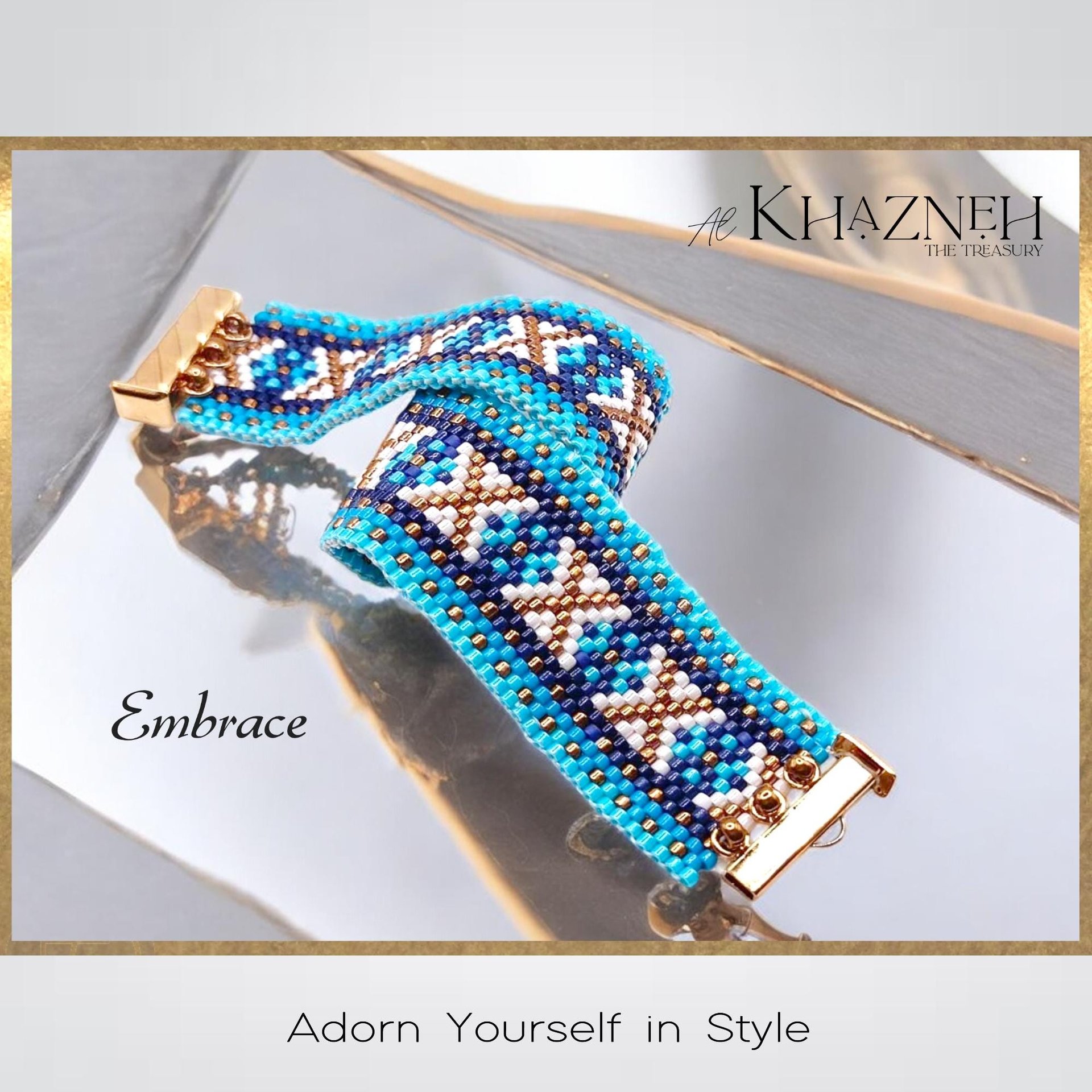 Odd Peyote Bracelet Pattern "EMBRACE"