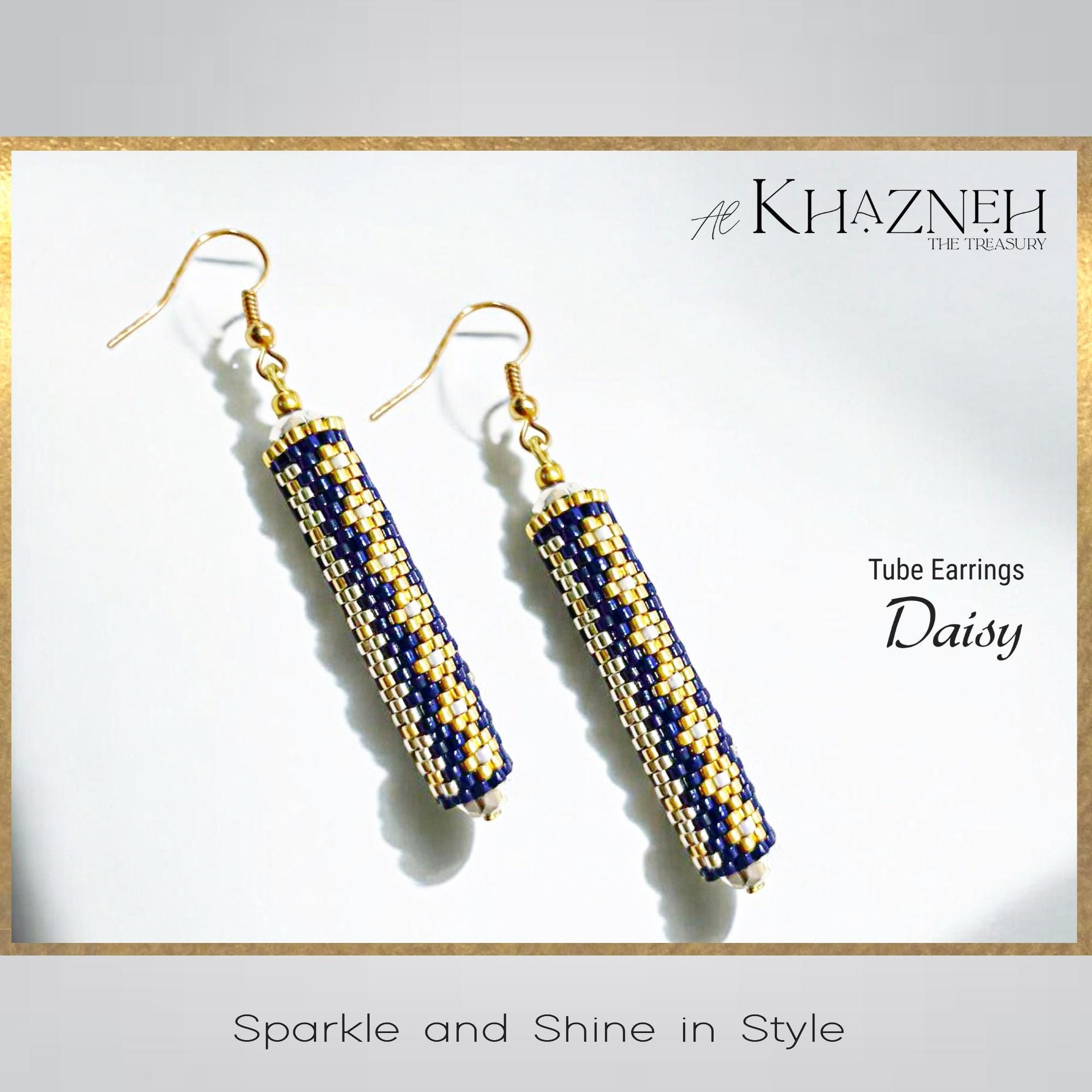 DAISY - Even Peyote Tube Earrings Pattern