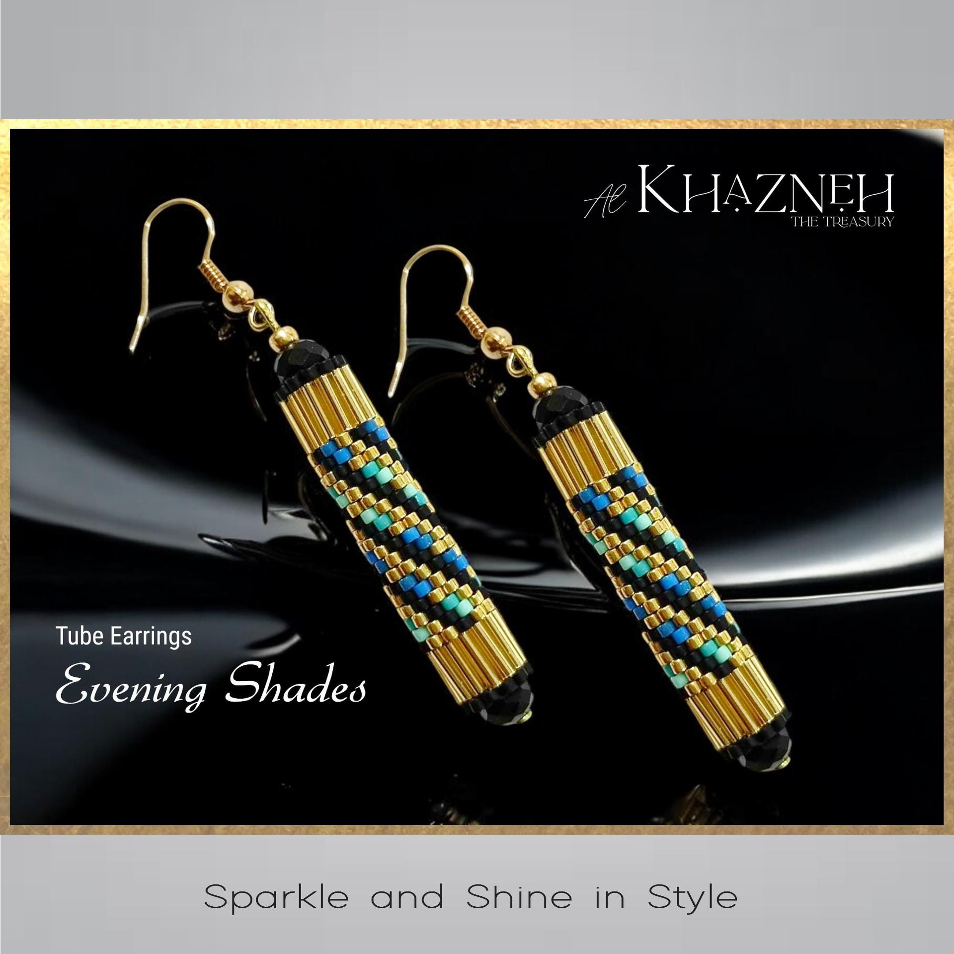 EVENING SHADES - Even Peyote Tube Earrings Pattern