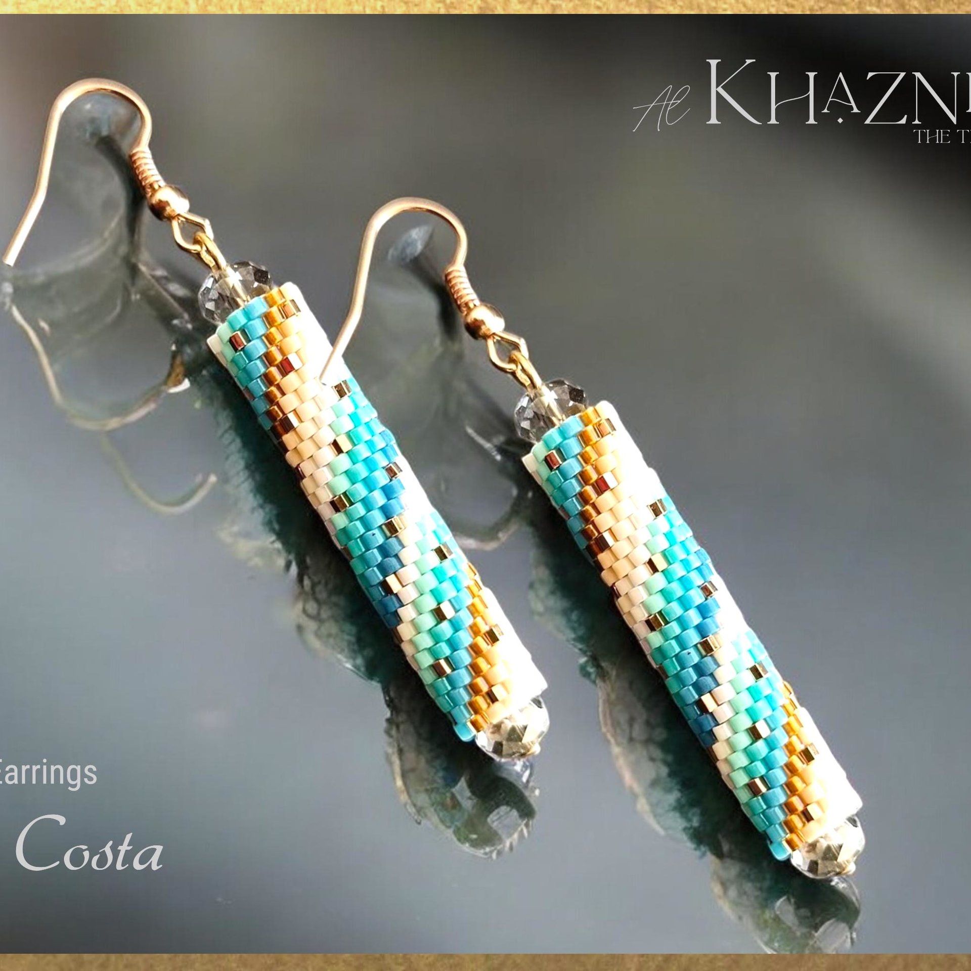 LA COSTA - Even Peyote Tube Earrings Pattern