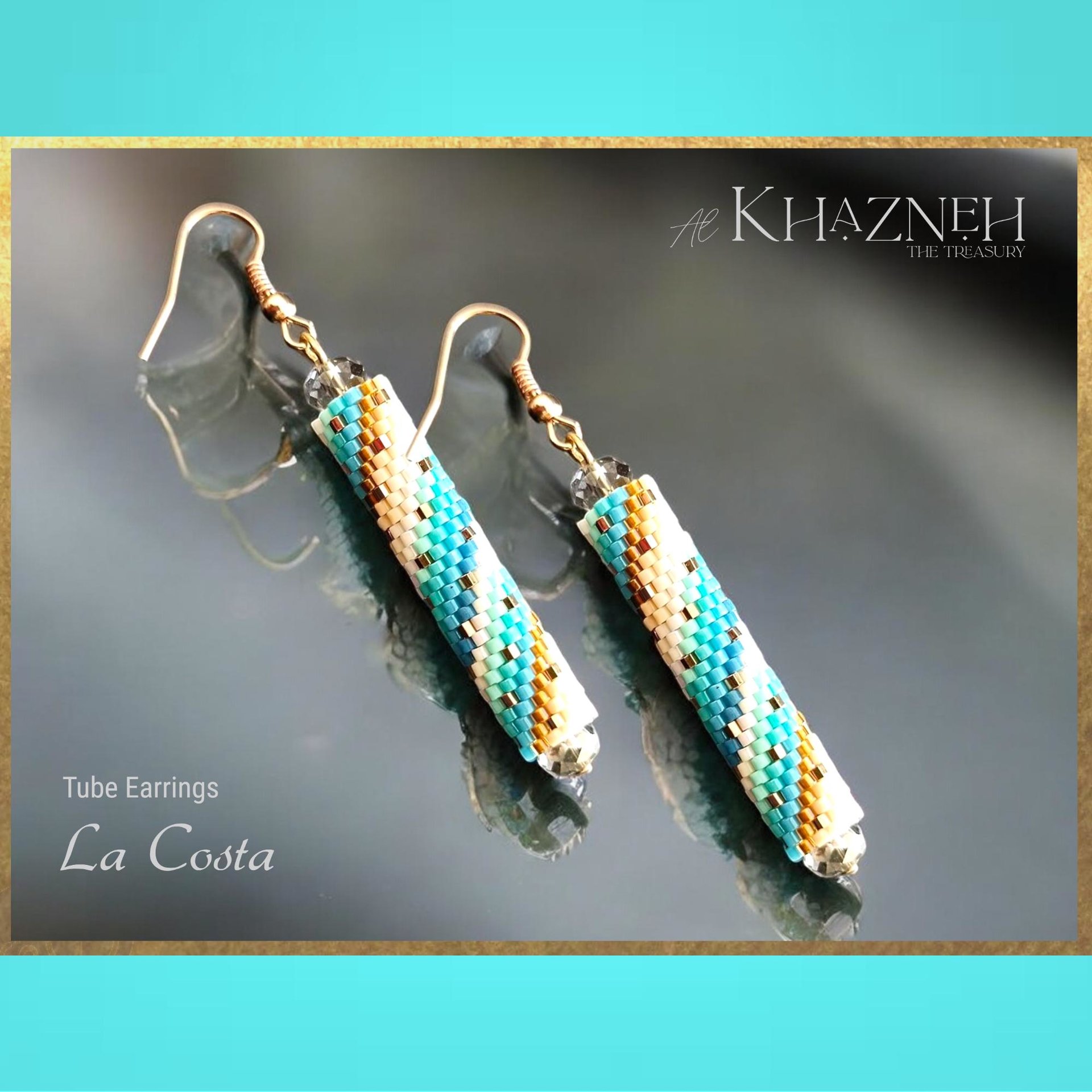 LA COSTA - Even Peyote Tube Earrings Pattern