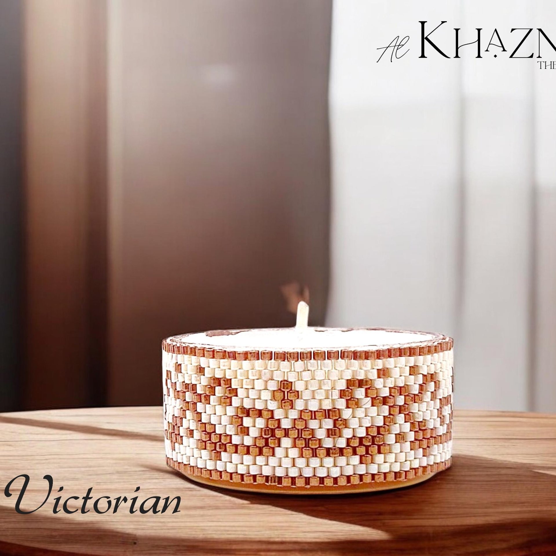 Tealight Cover - Even Peyote Stitch - "VICTORIAN"