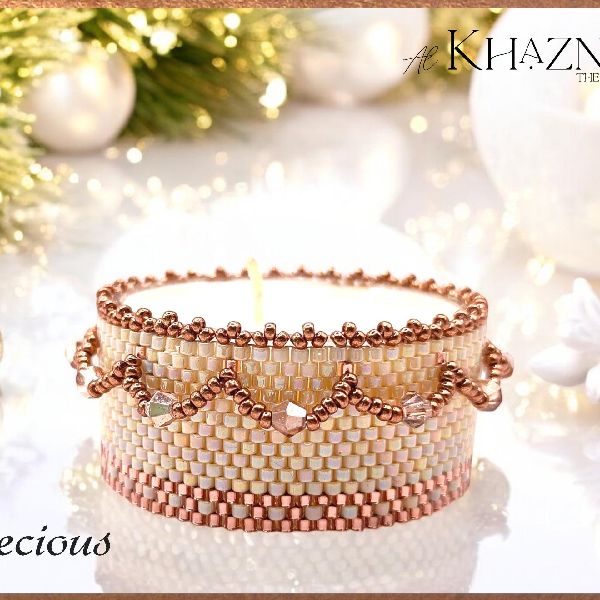 Tealight Cover TUTORIAL - Even Peyote Stitch "PRECIOUS"