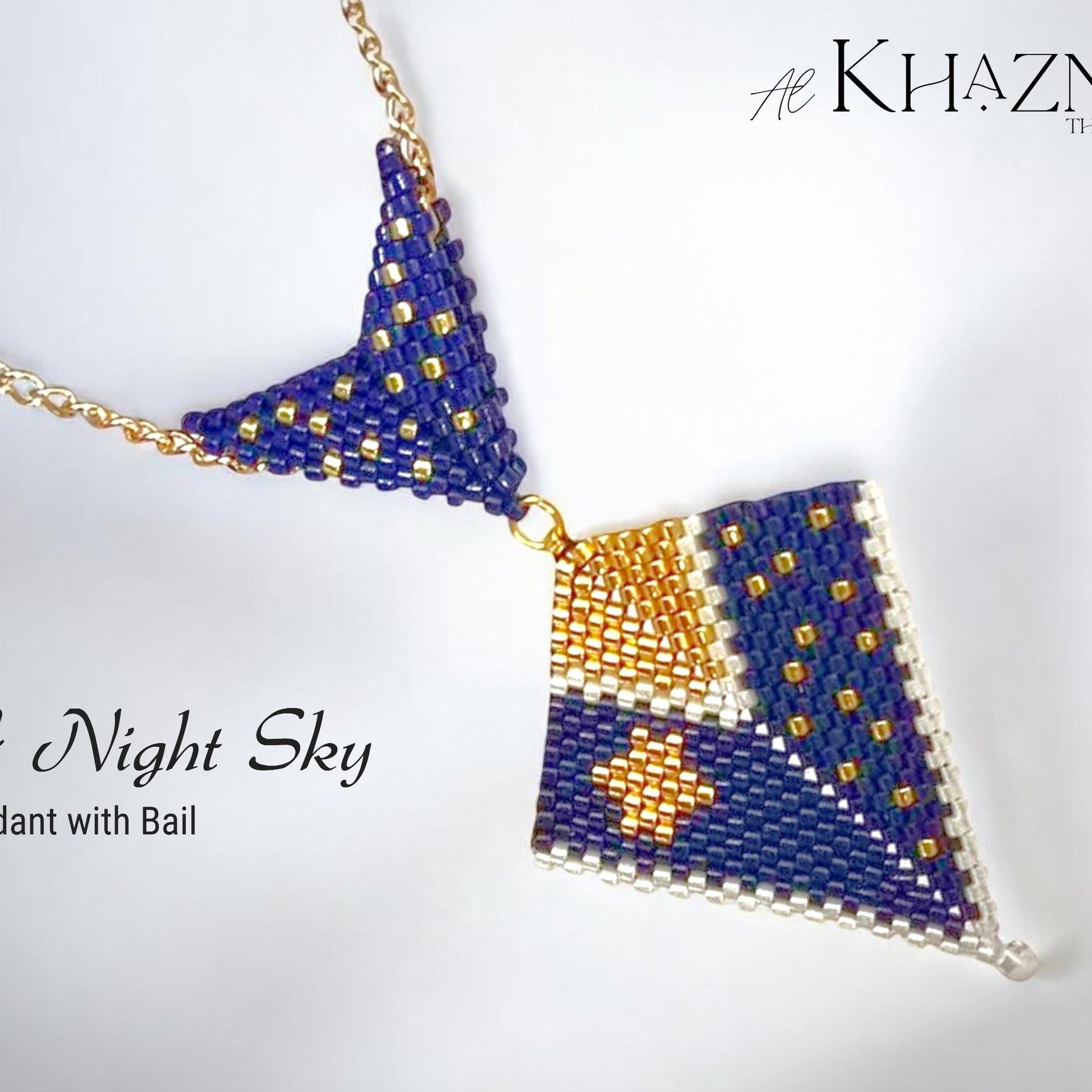 A NIGHT SKY - Earrings and Pendant with Bail Pattern