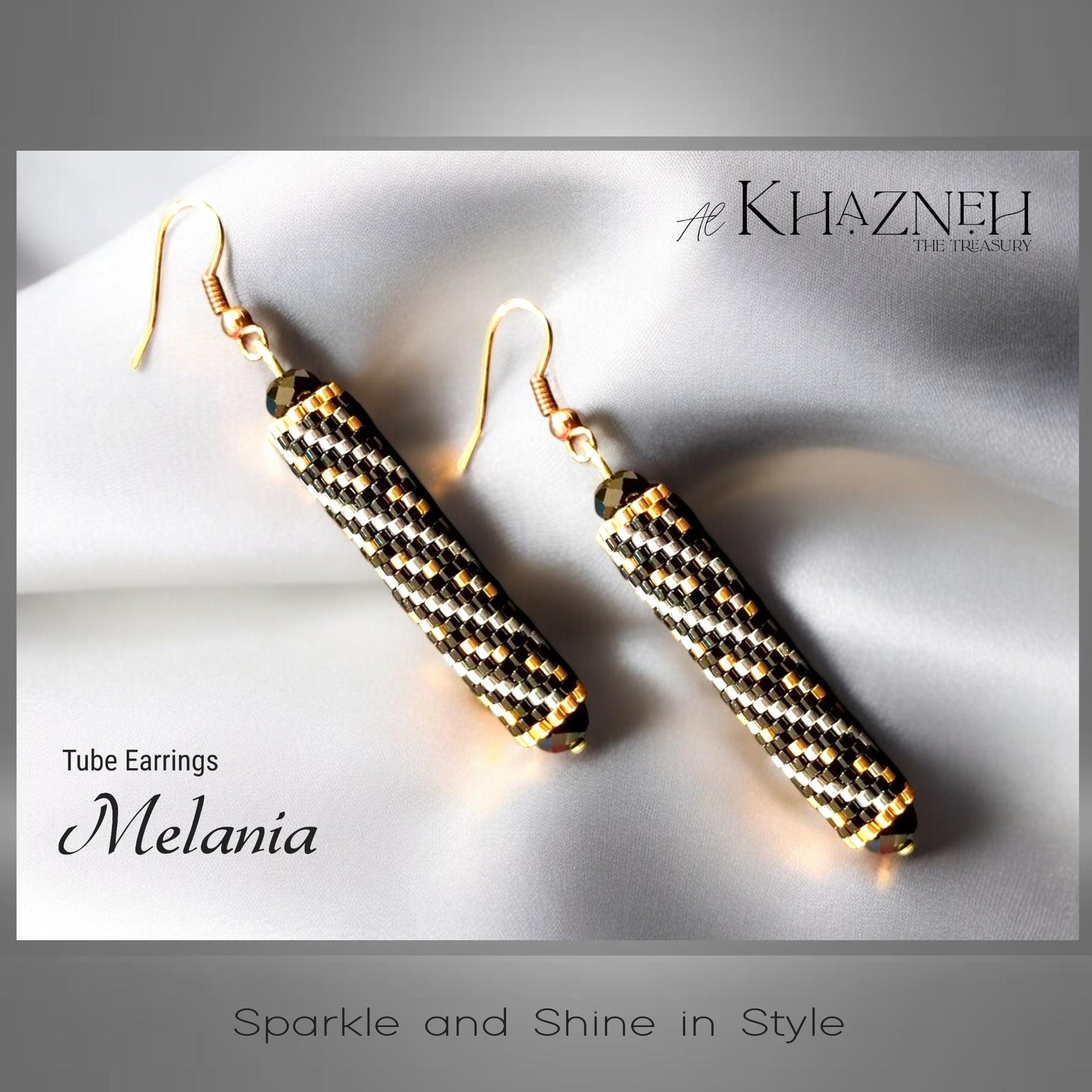 MELANIA - Even Peyote Tube Earrings