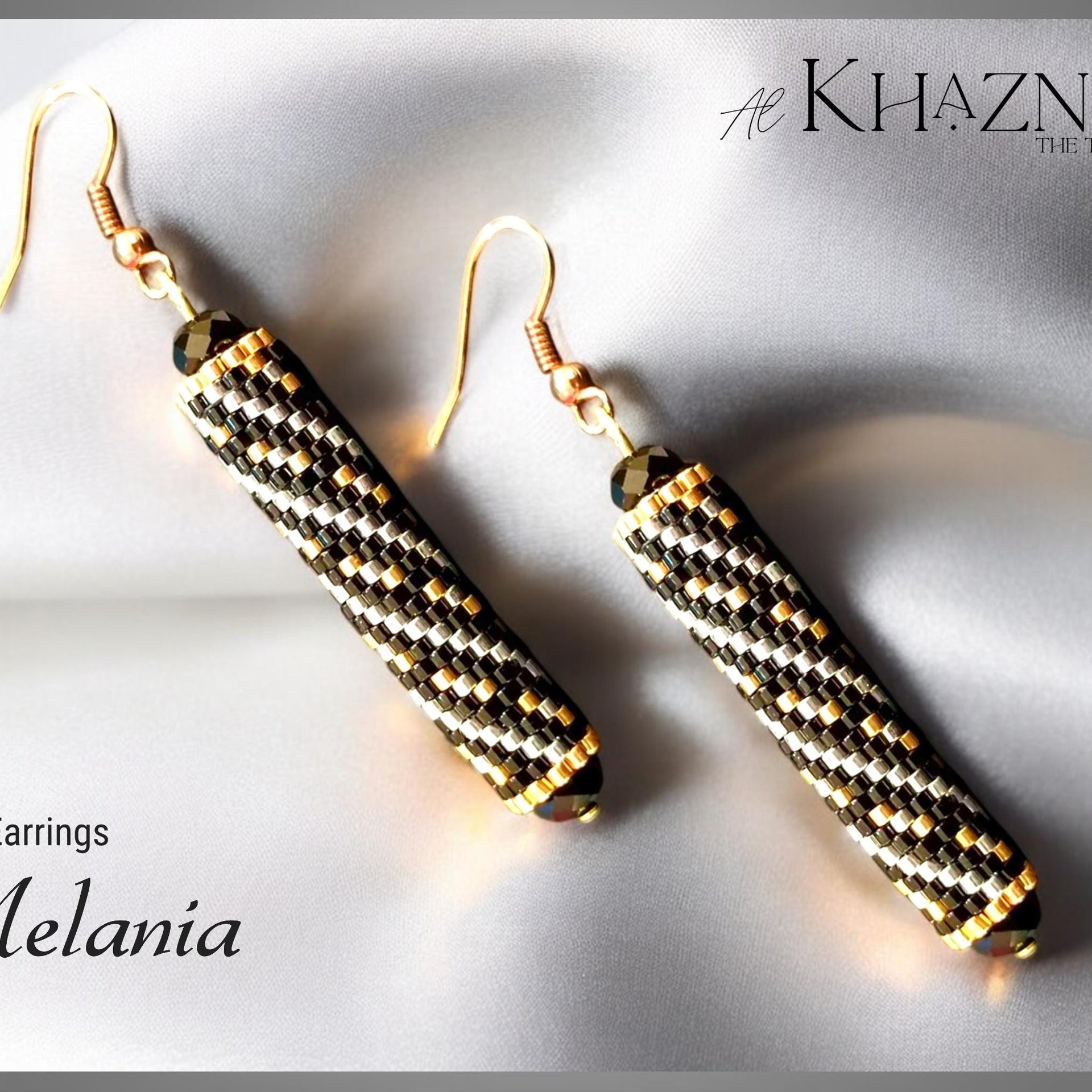 MELANIA - Even Peyote Tube Earrings