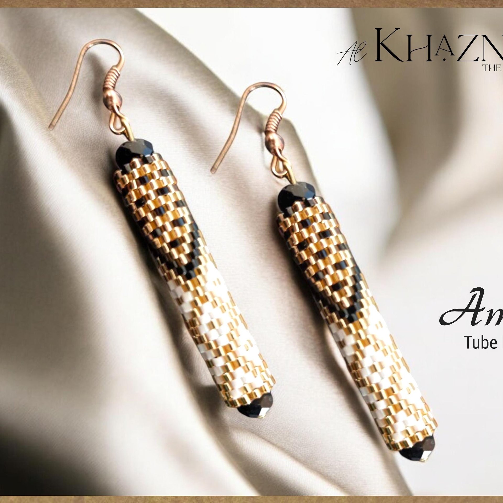 AMARI - Even Peyote Tube Earrings Pattern