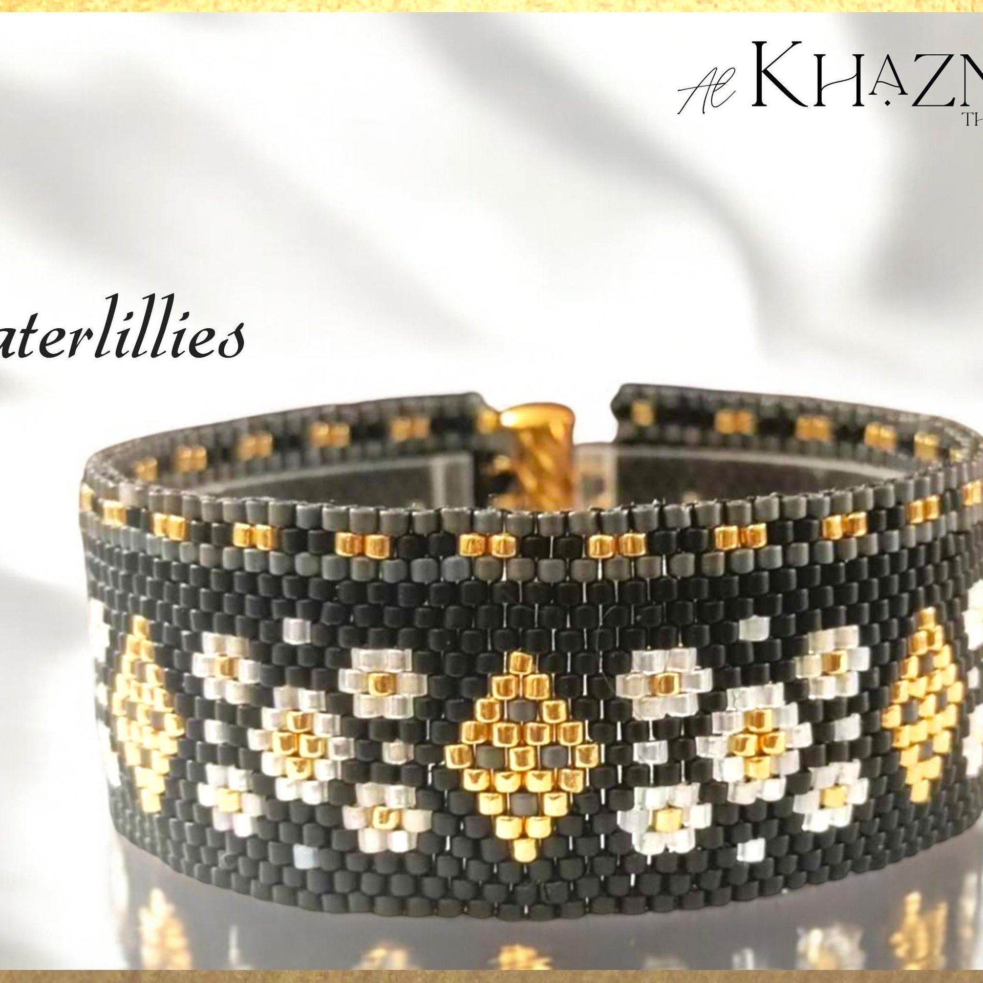 WATERLILLIES - Even Peyote Bracelet Pattern